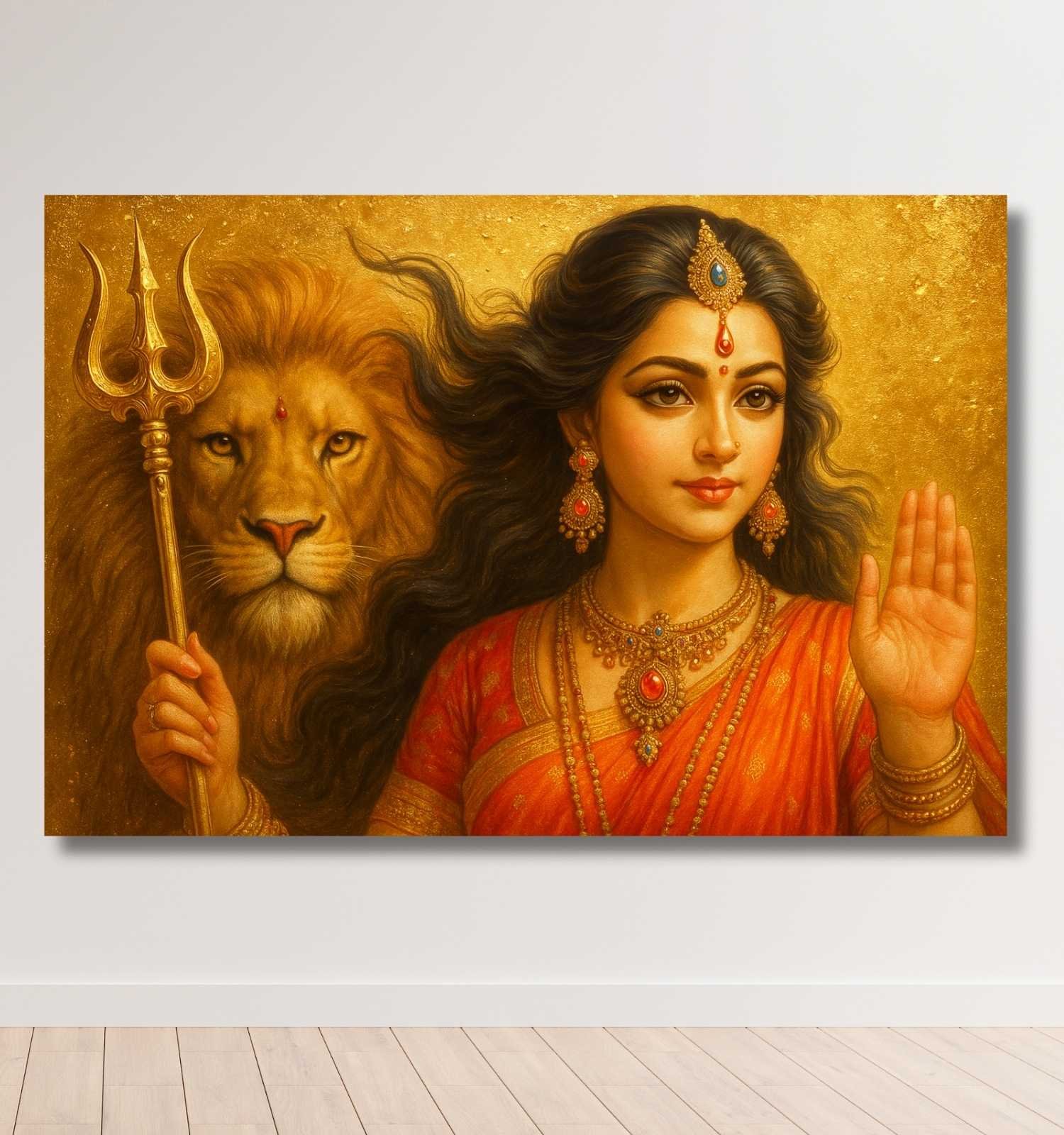 Abstract Durga Painting on Canvas