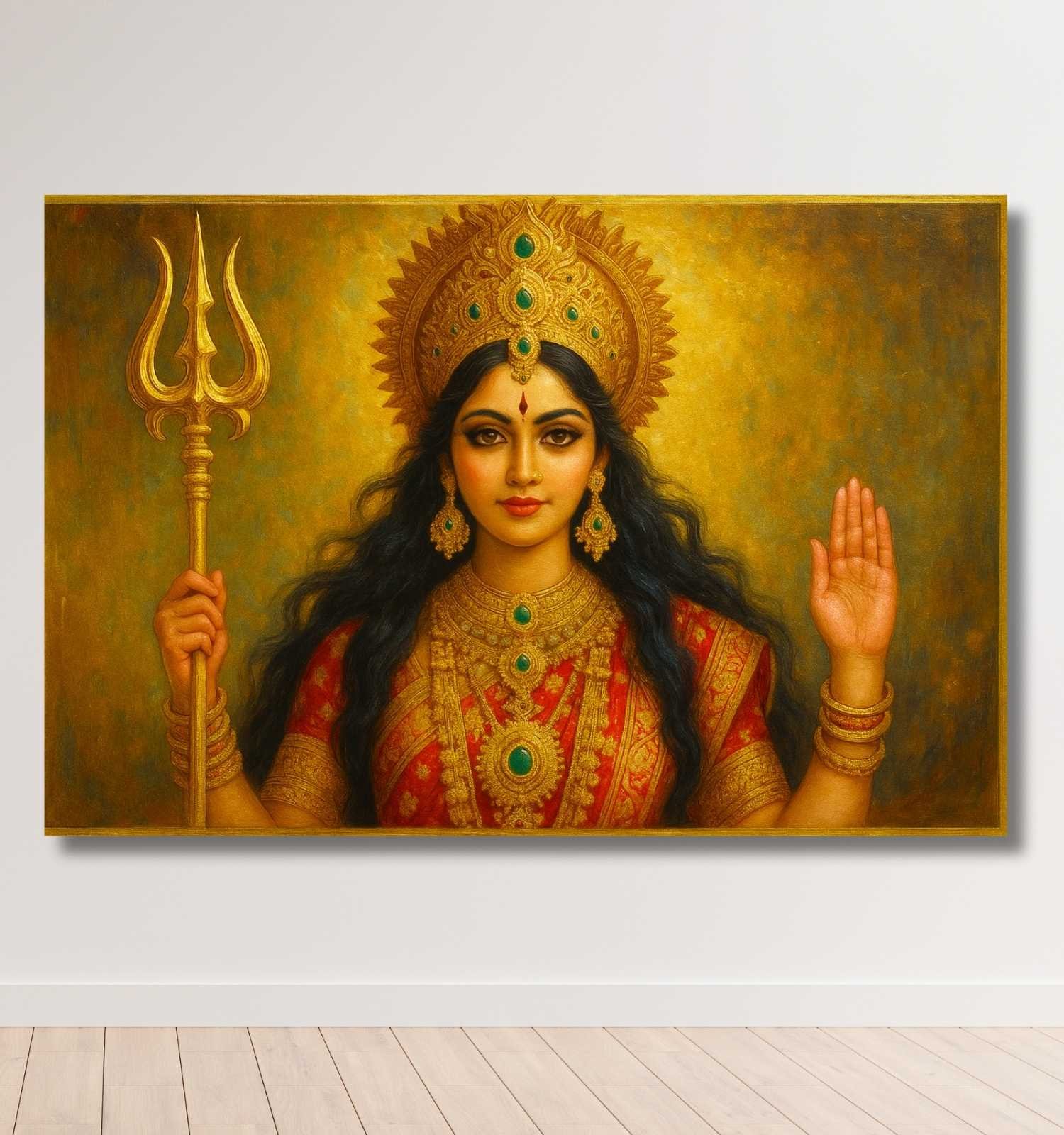 Abstract Durga Painting on Canvas