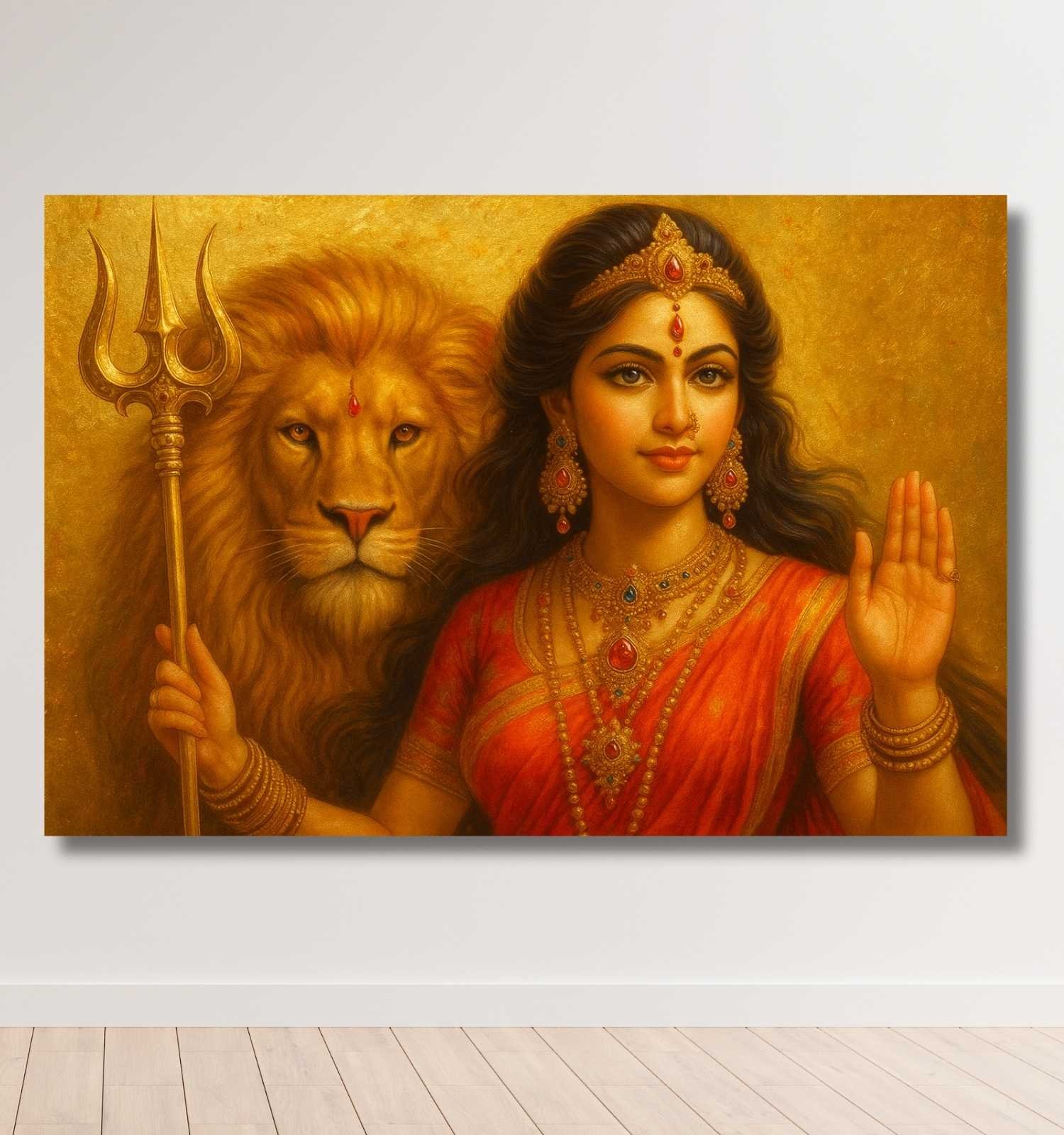 Abstract Durga Painting on Canvas