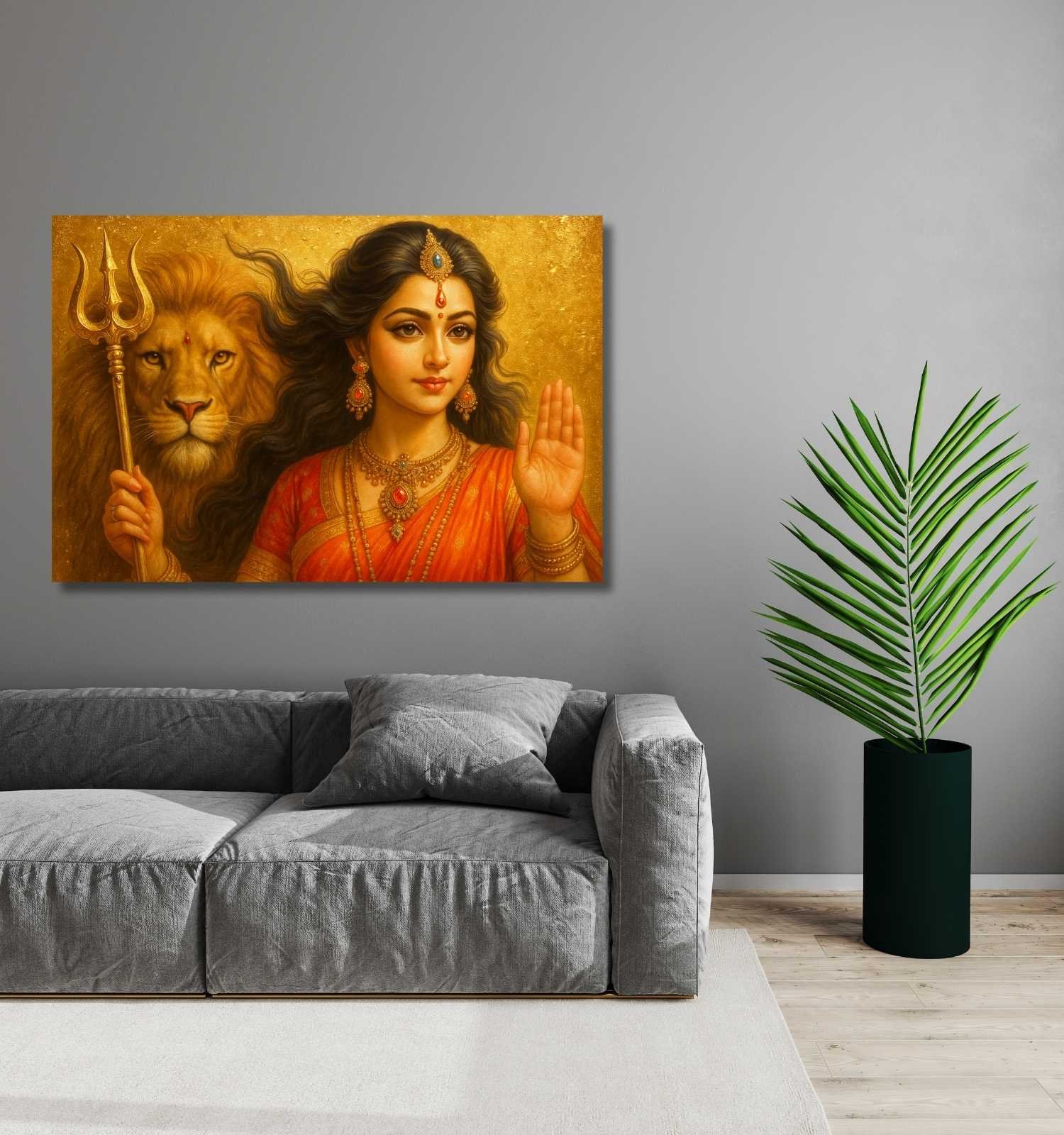 Abstract Durga Painting on Canvas