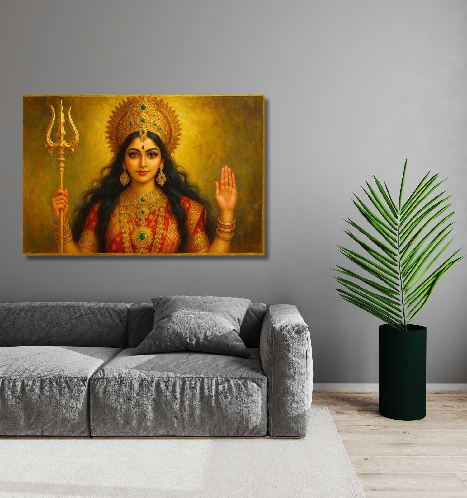 Abstract Durga Painting on Canvas