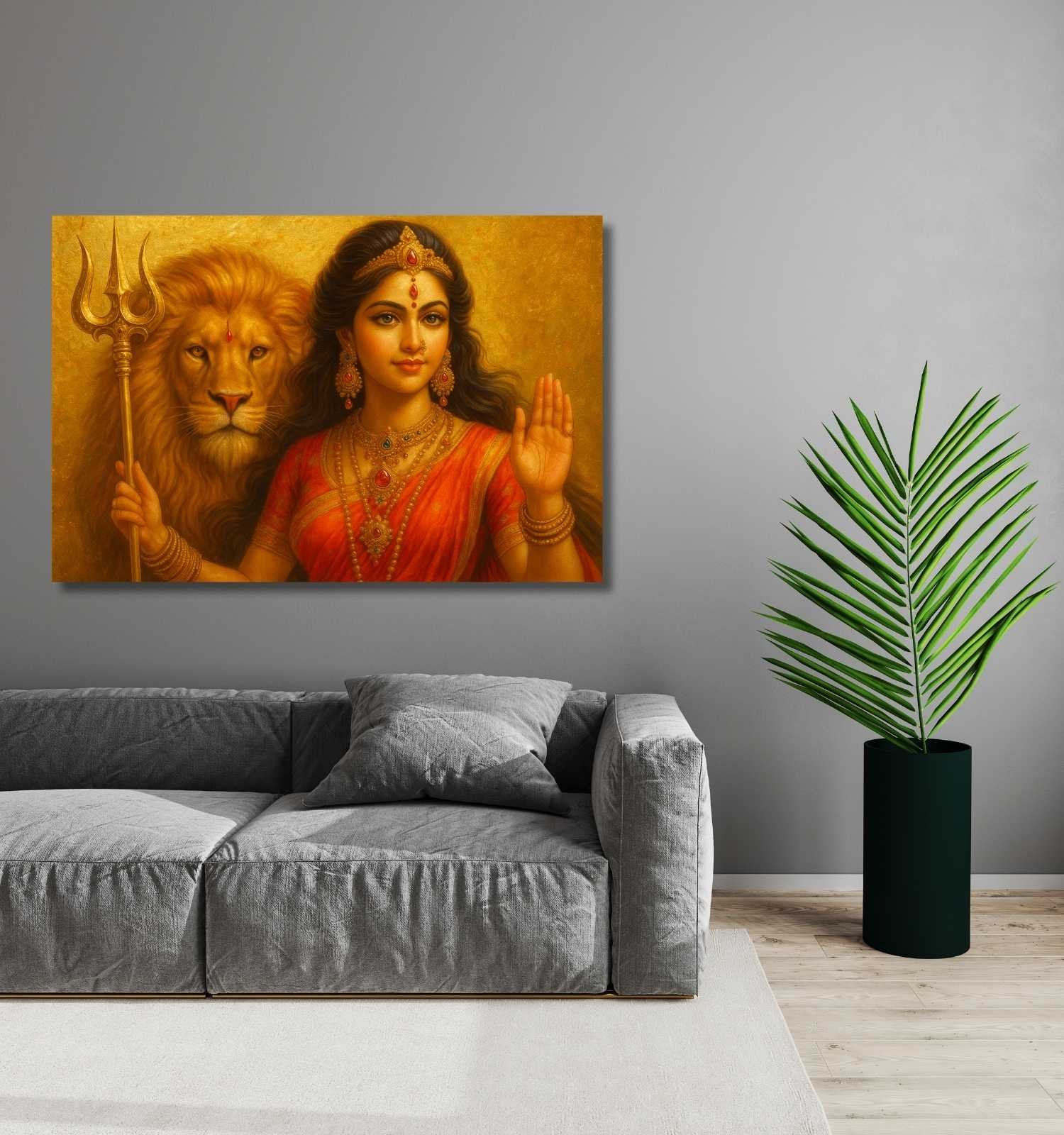 Abstract Durga Painting on Canvas