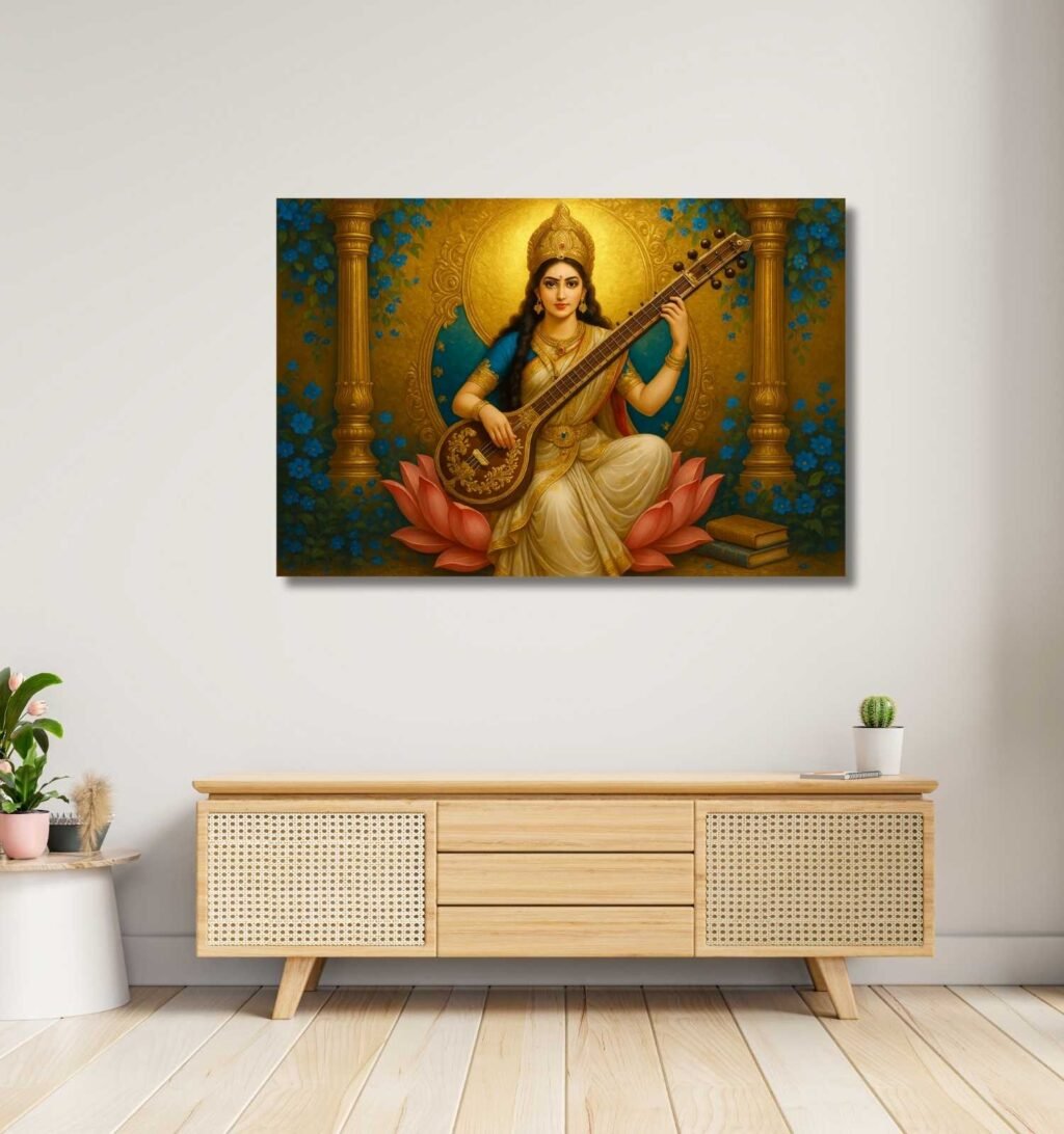 Modern Saraswati Painting