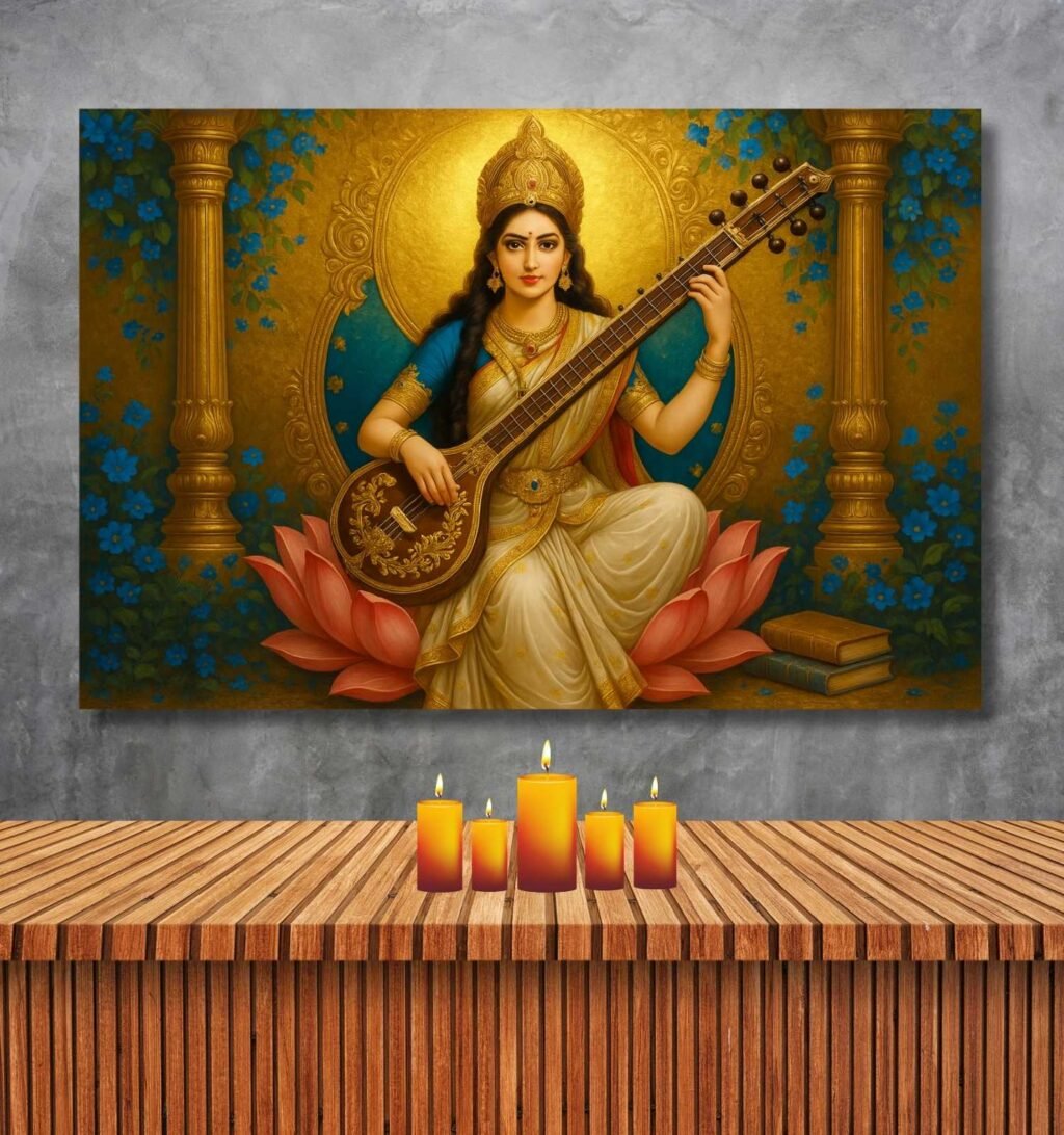 Modern Saraswati Painting
