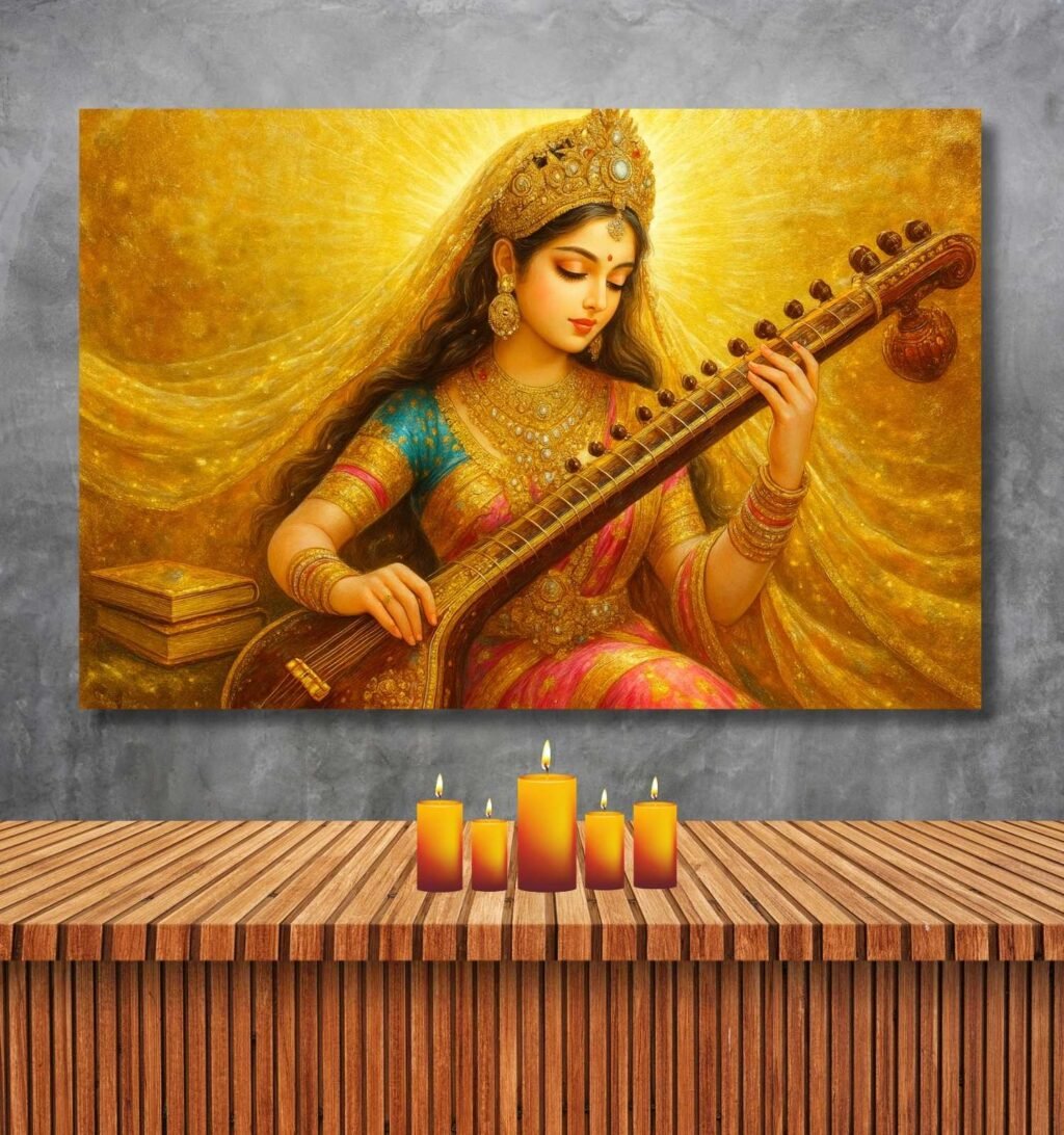 Modern Saraswati Painting