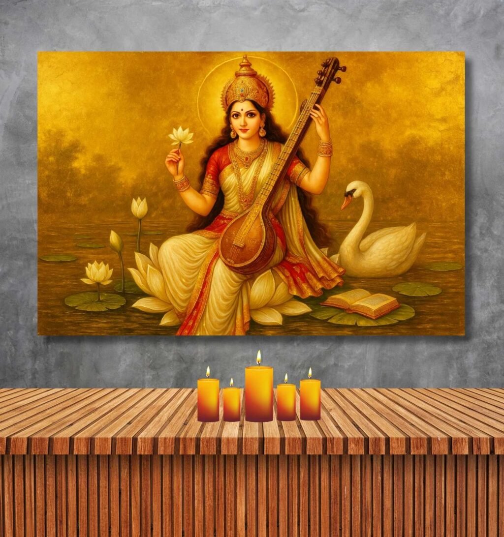 Modern Saraswati Painting