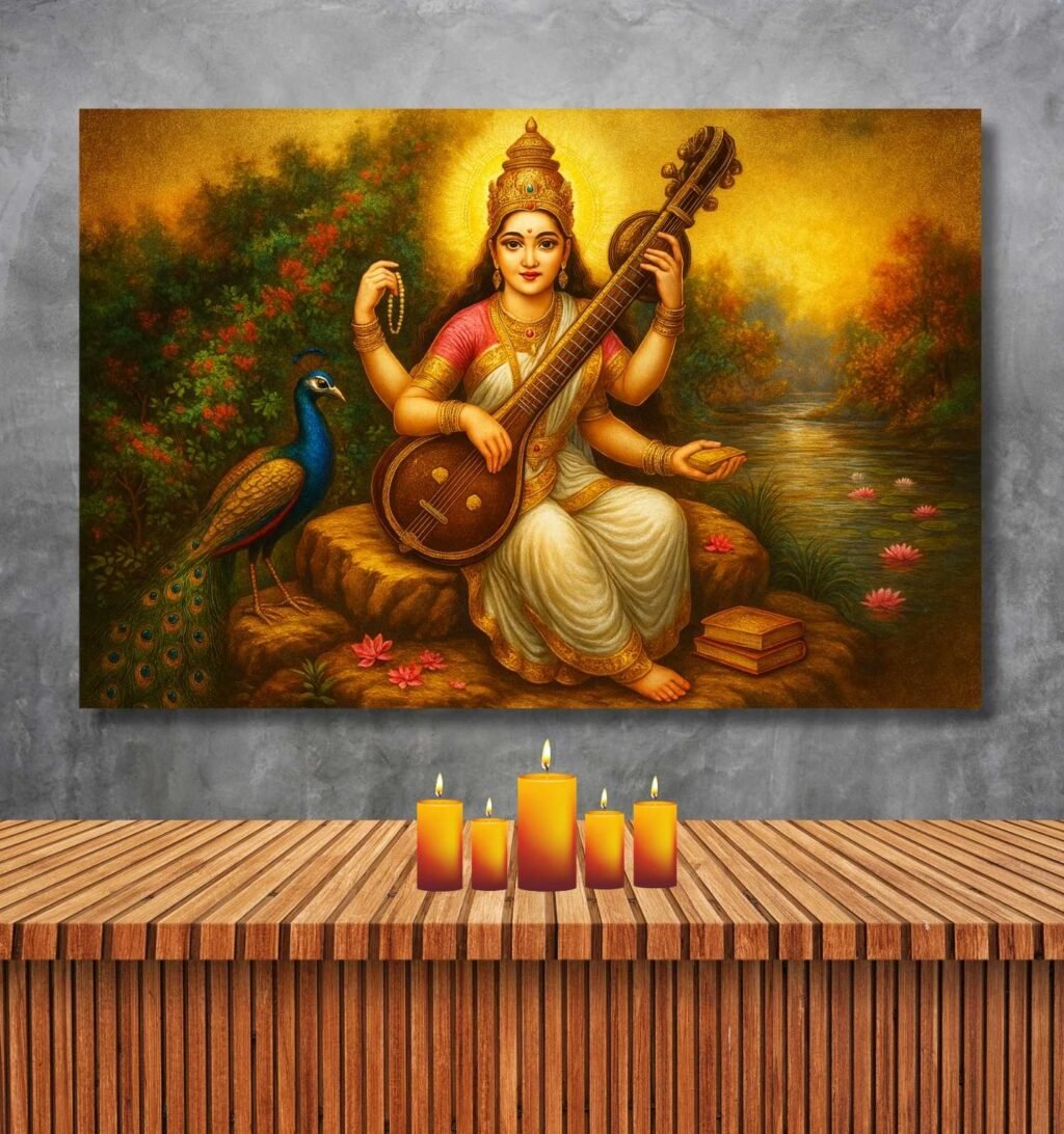Modern Saraswati Painting