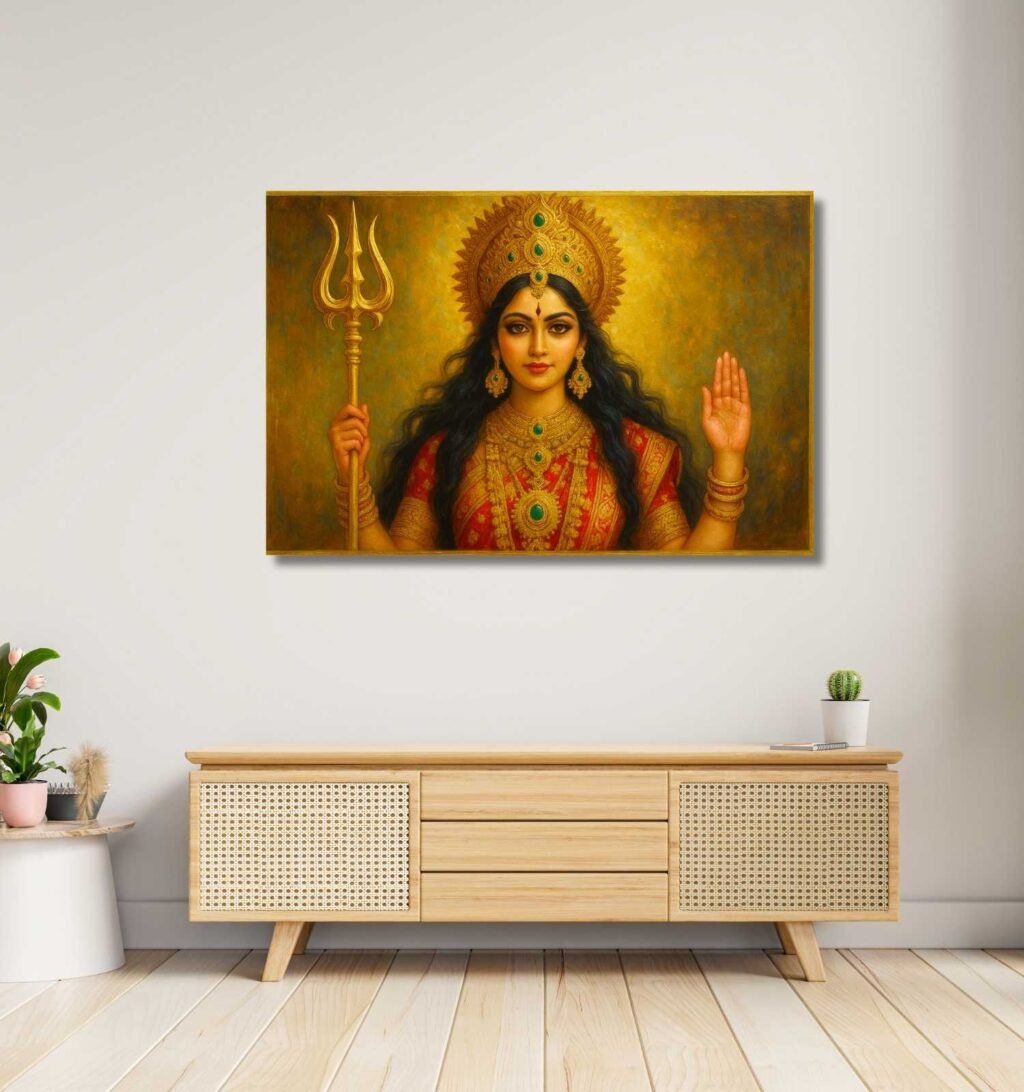 Abstract Durga Painting on Canvas