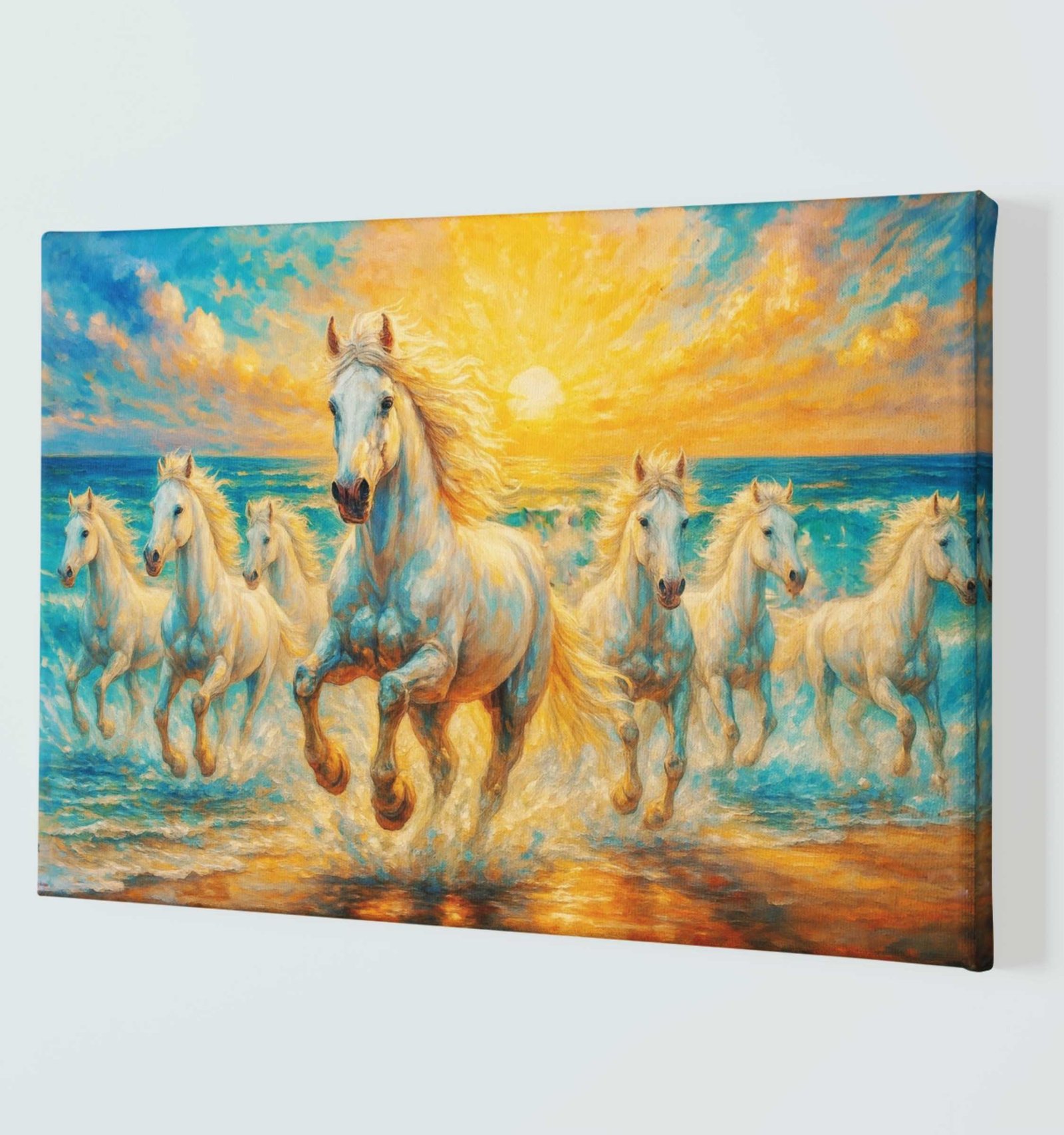 7 horses painting by kunjcart2