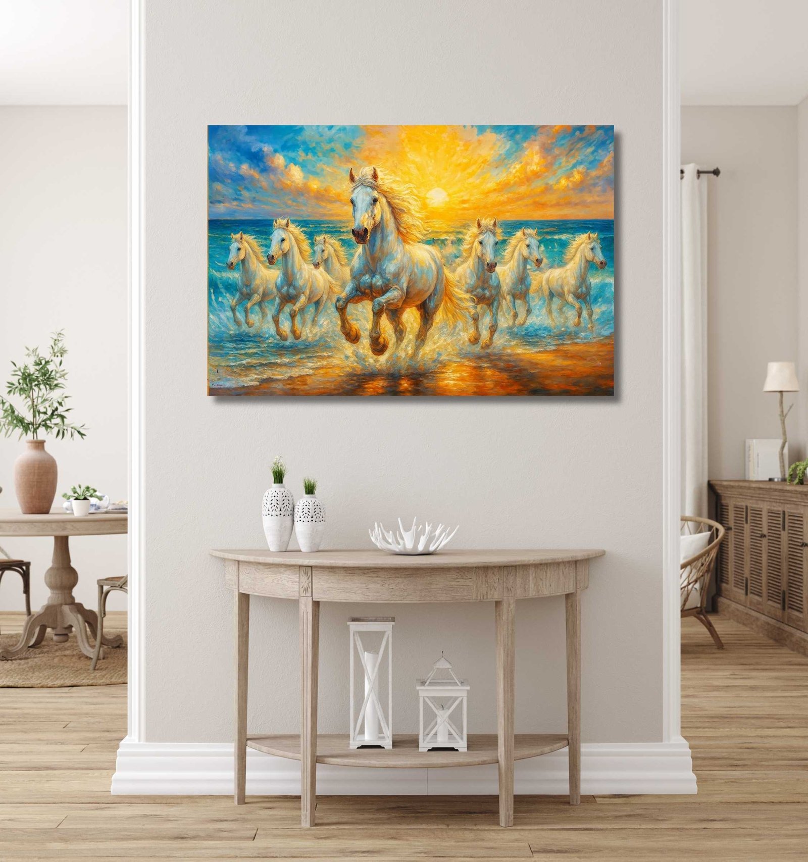 7 horses painting by kunjcart2