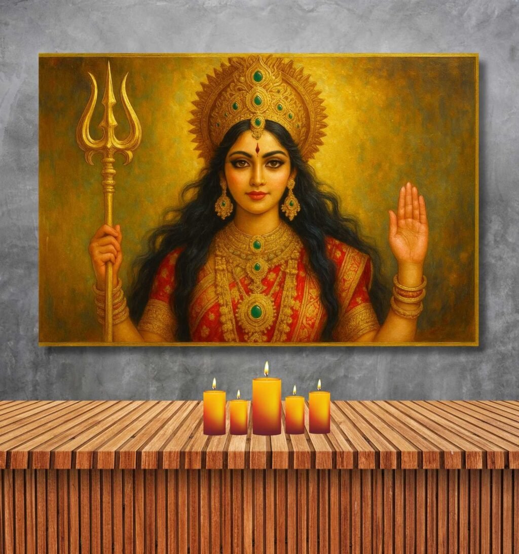 Abstract Durga Painting on Canvas