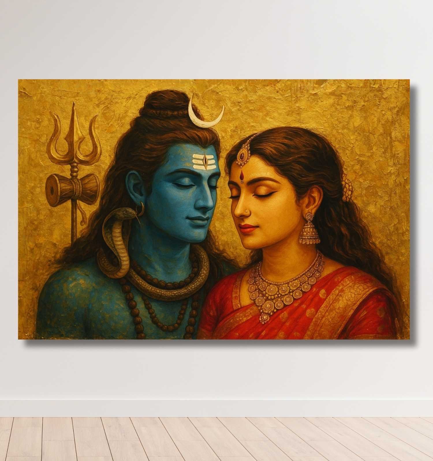 Modern Art Shiv Parvati Painting
