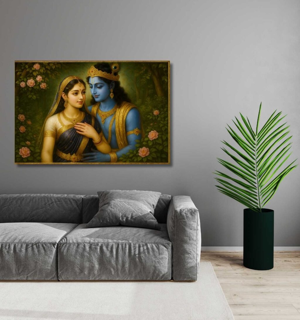 Romantic Radha Krishna Painting
