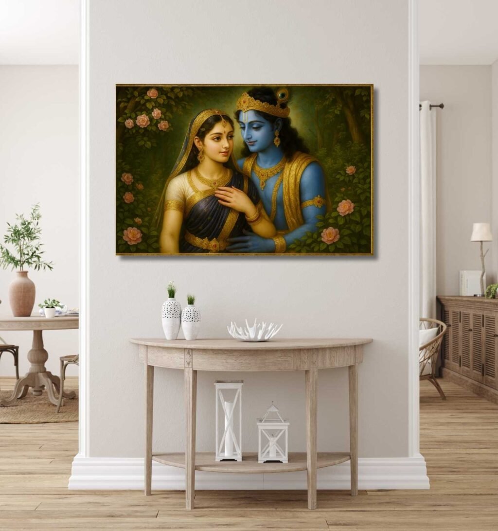 Romantic Radha Krishna Painting