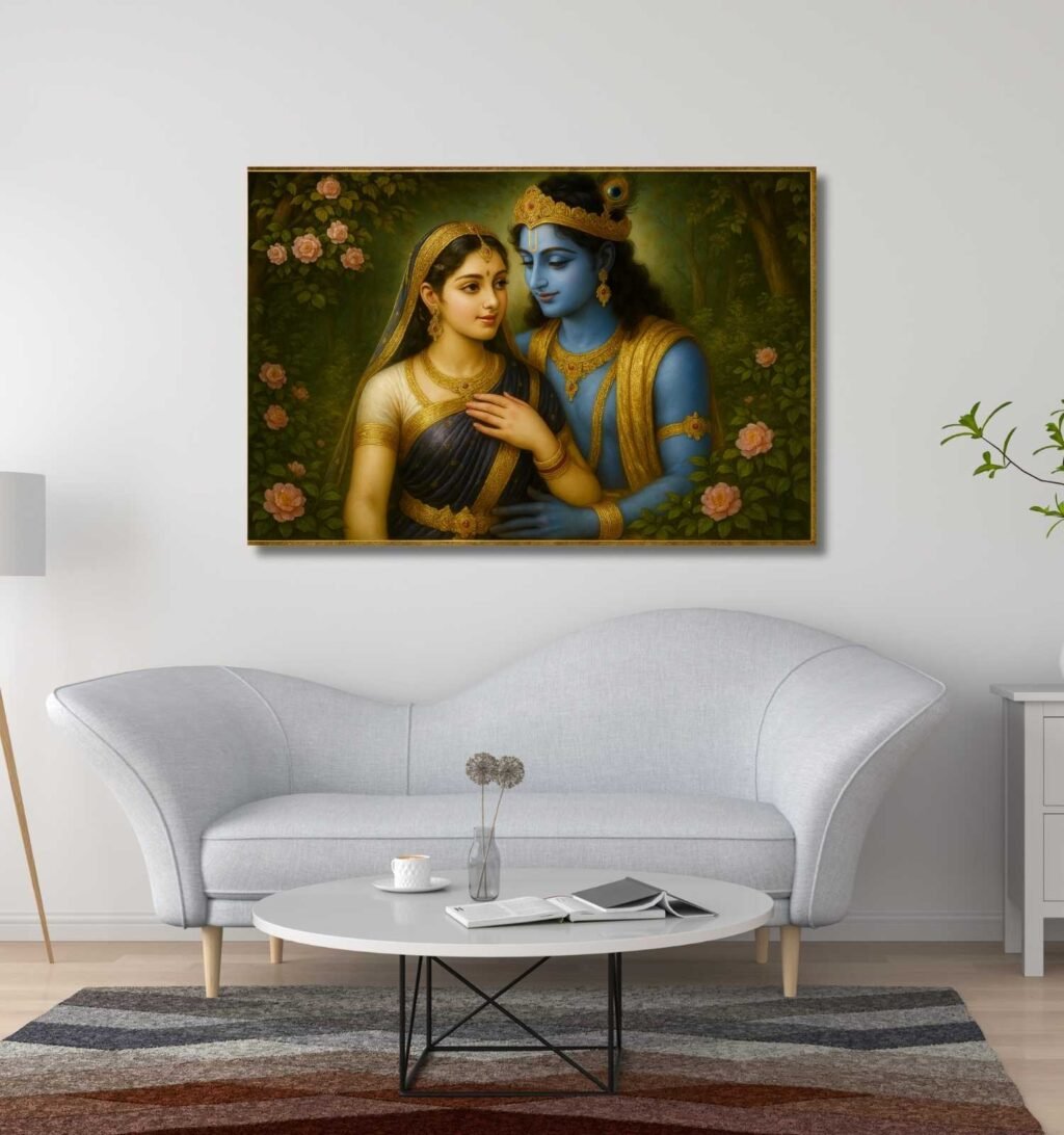 Romantic Radha Krishna Painting