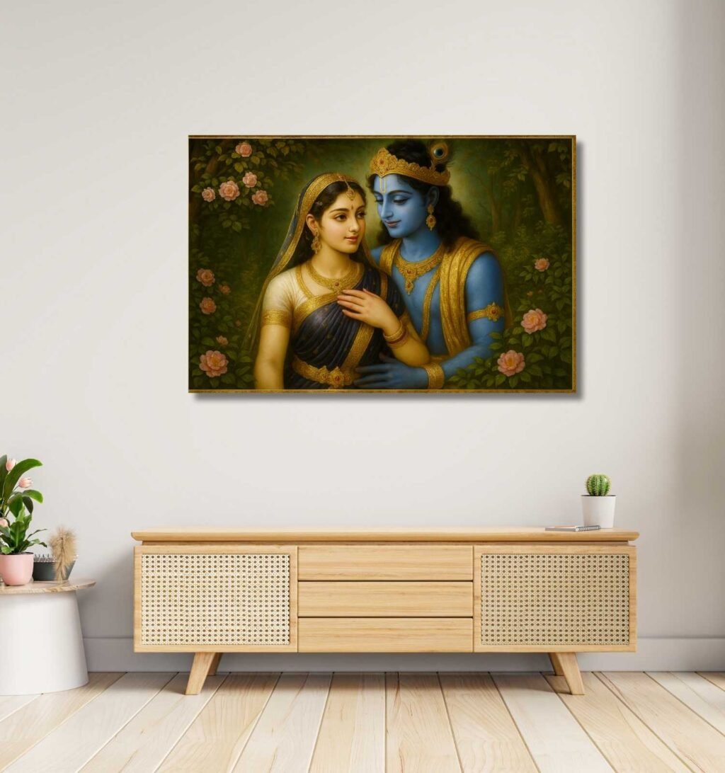 Romantic Radha Krishna Painting