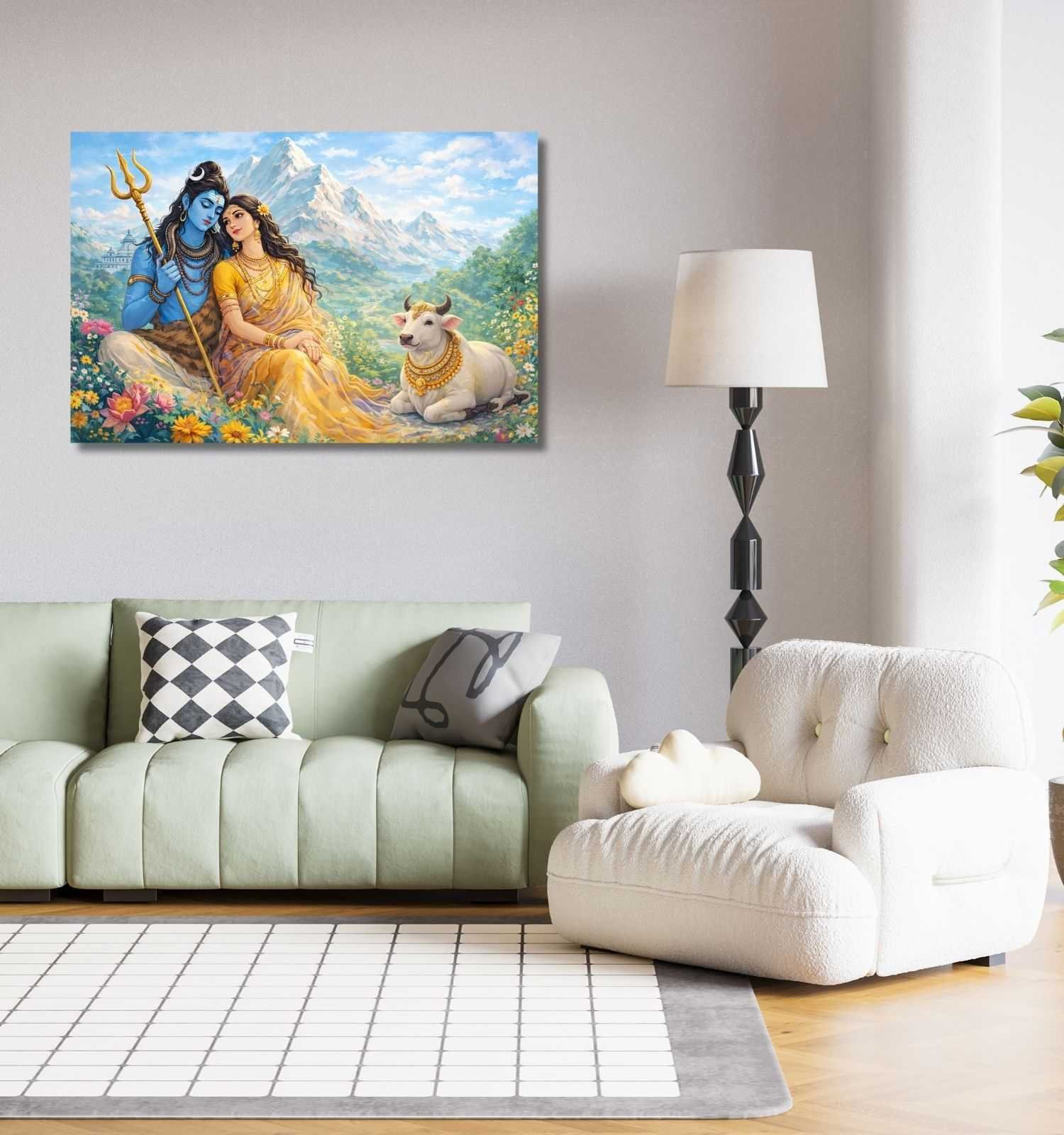 LORD SHIV PARVATI PAINTING1