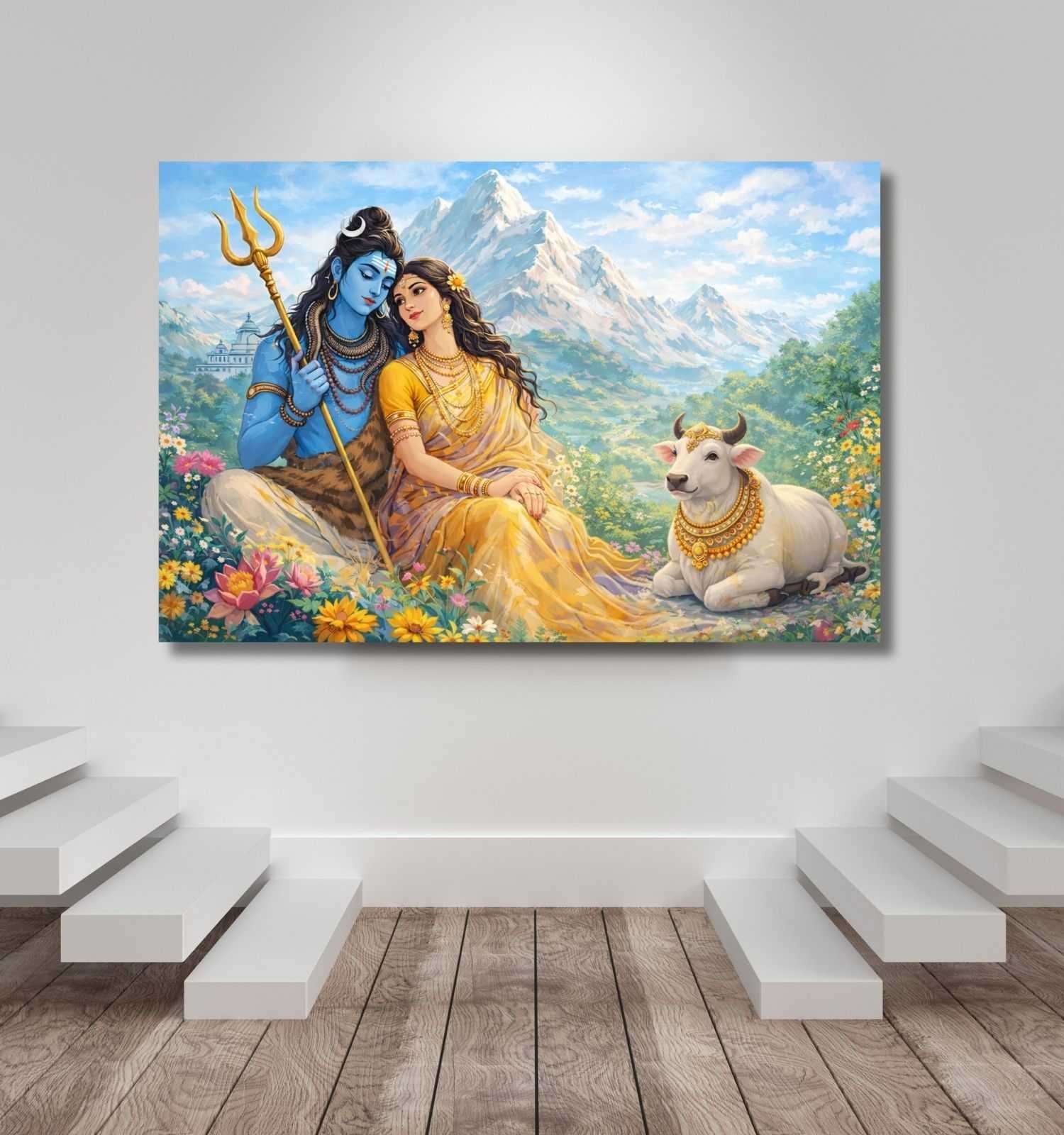 LORD SHIV PARVATI PAINTING1