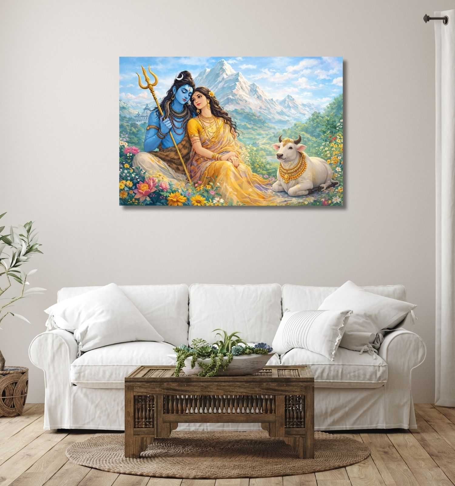 LORD SHIV PARVATI PAINTING1