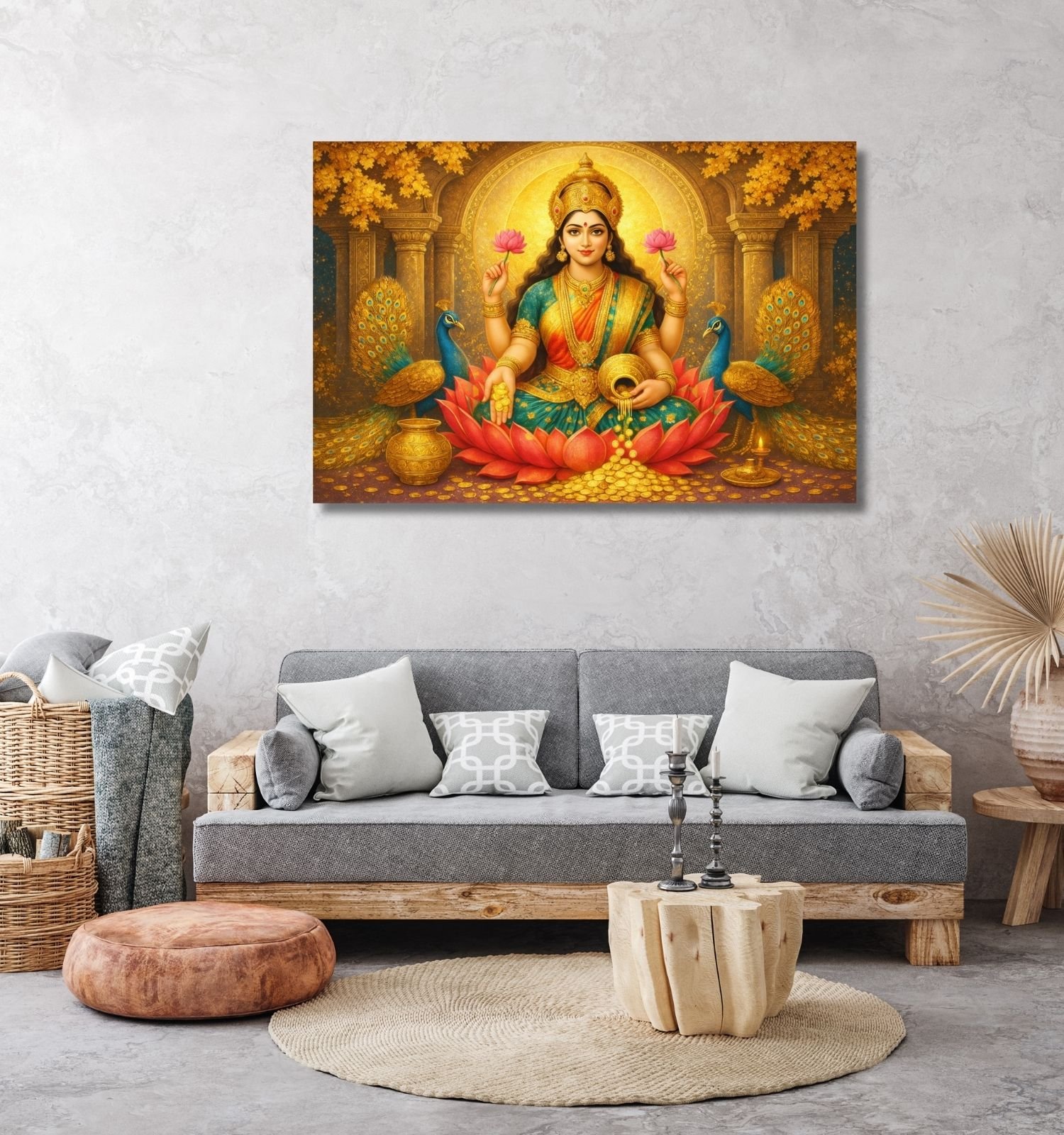 lakshmi painting on canvas