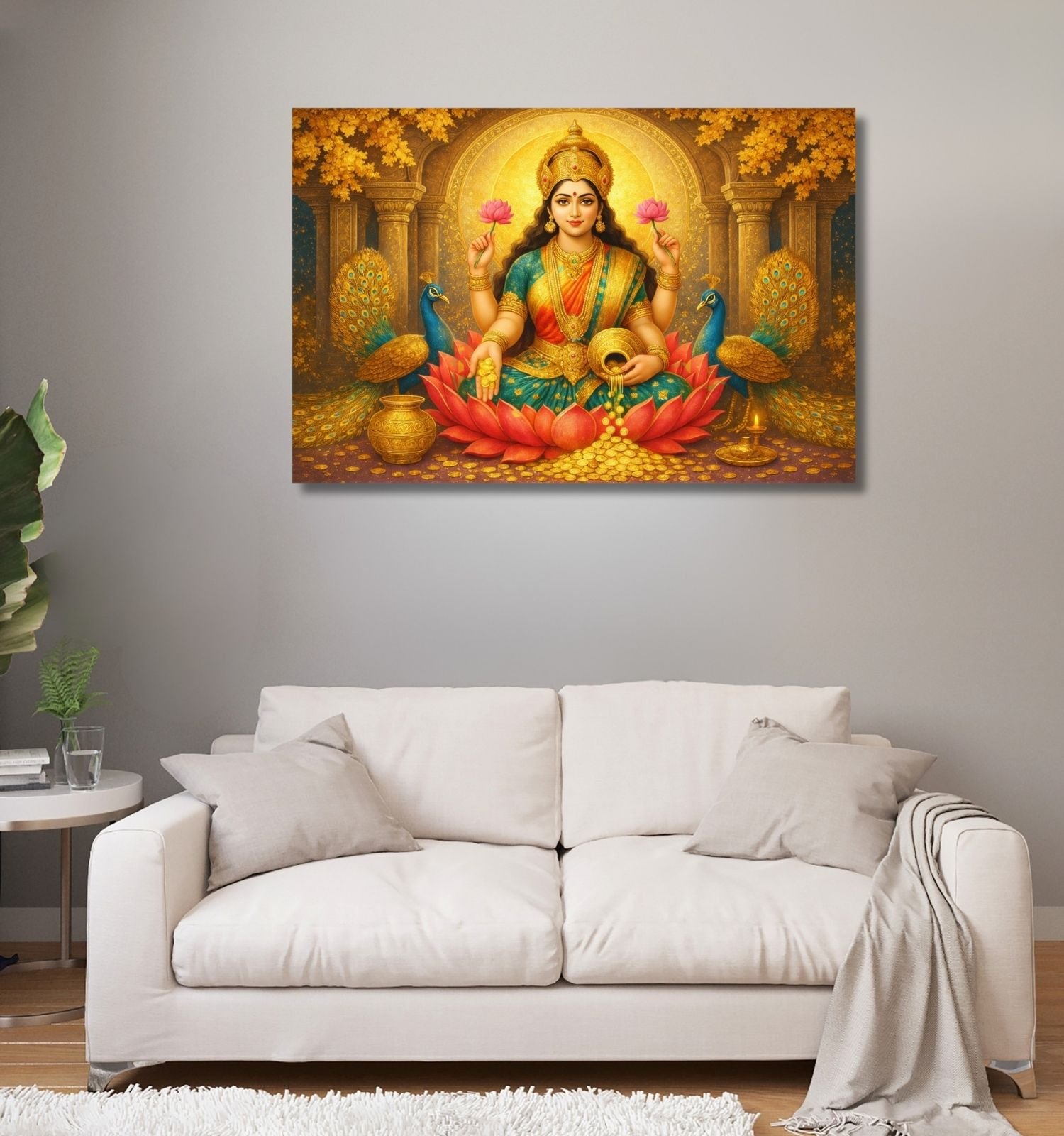 lakshmi painting on canvas