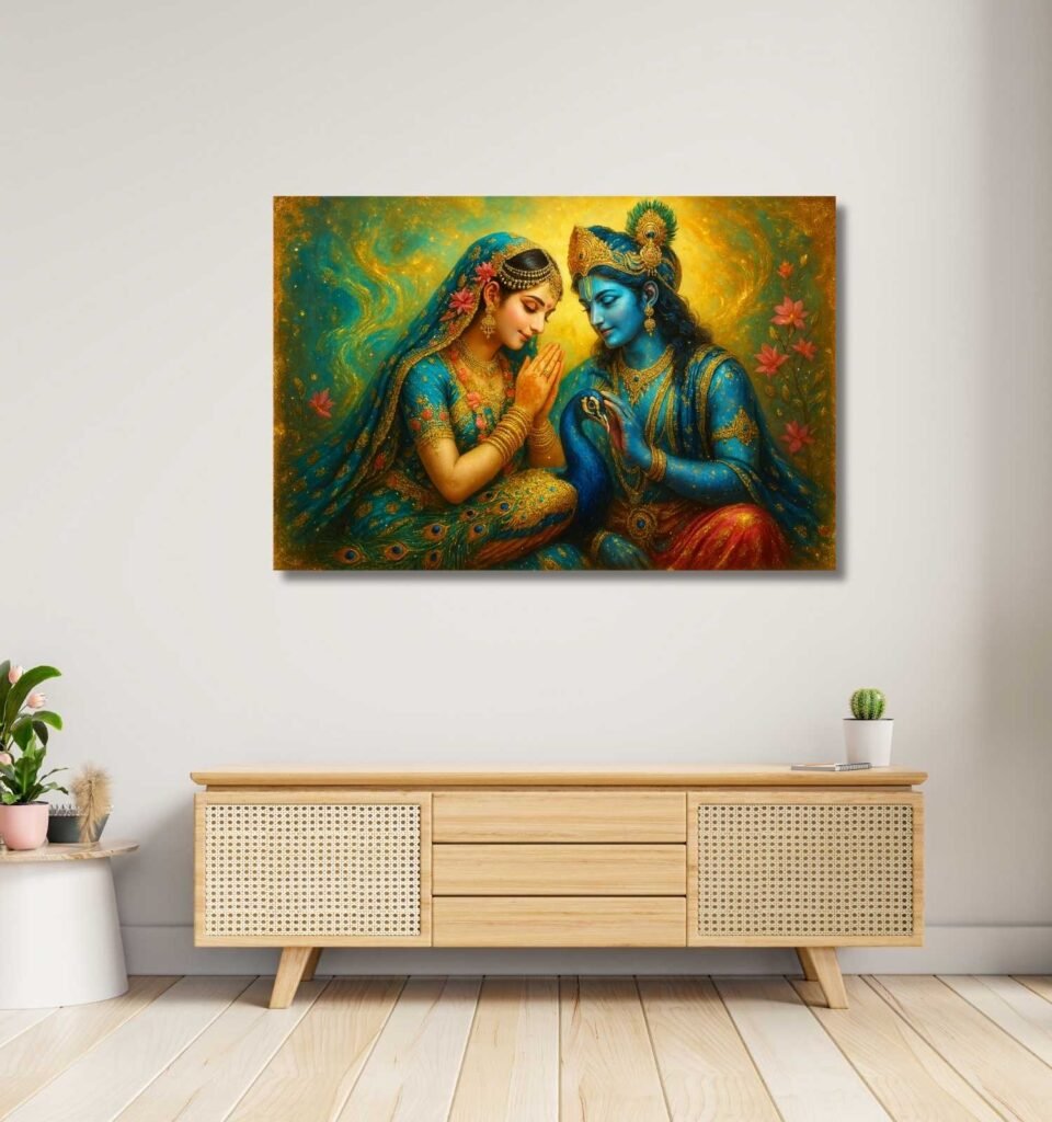 Modern Art Radha Krishna Painting7