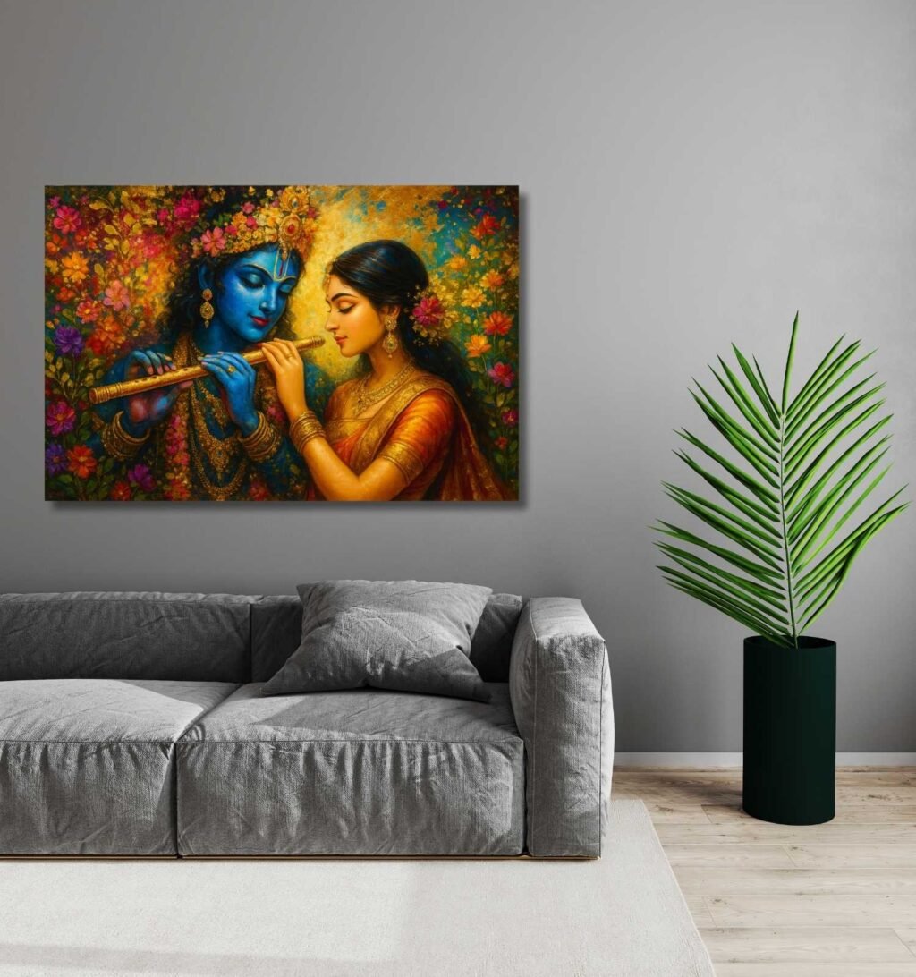 Radha Krishna Wall Painting
