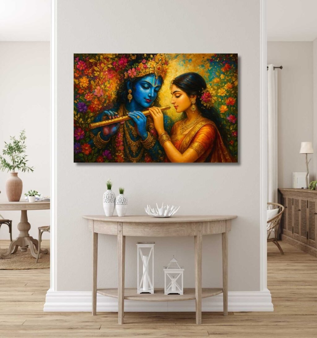 Radha Krishna Wall Painting