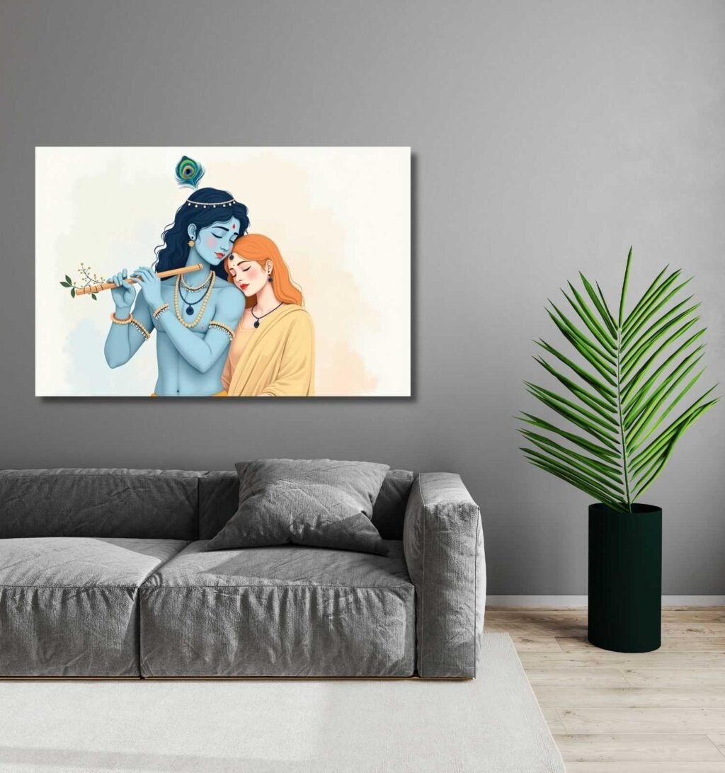 Radha Krishna Wall Painting