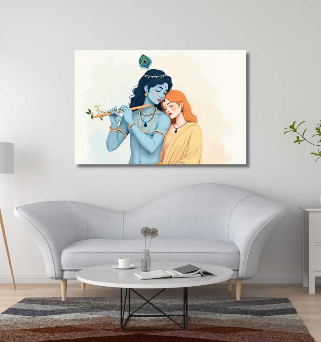Radha Krishna Wall Painting
