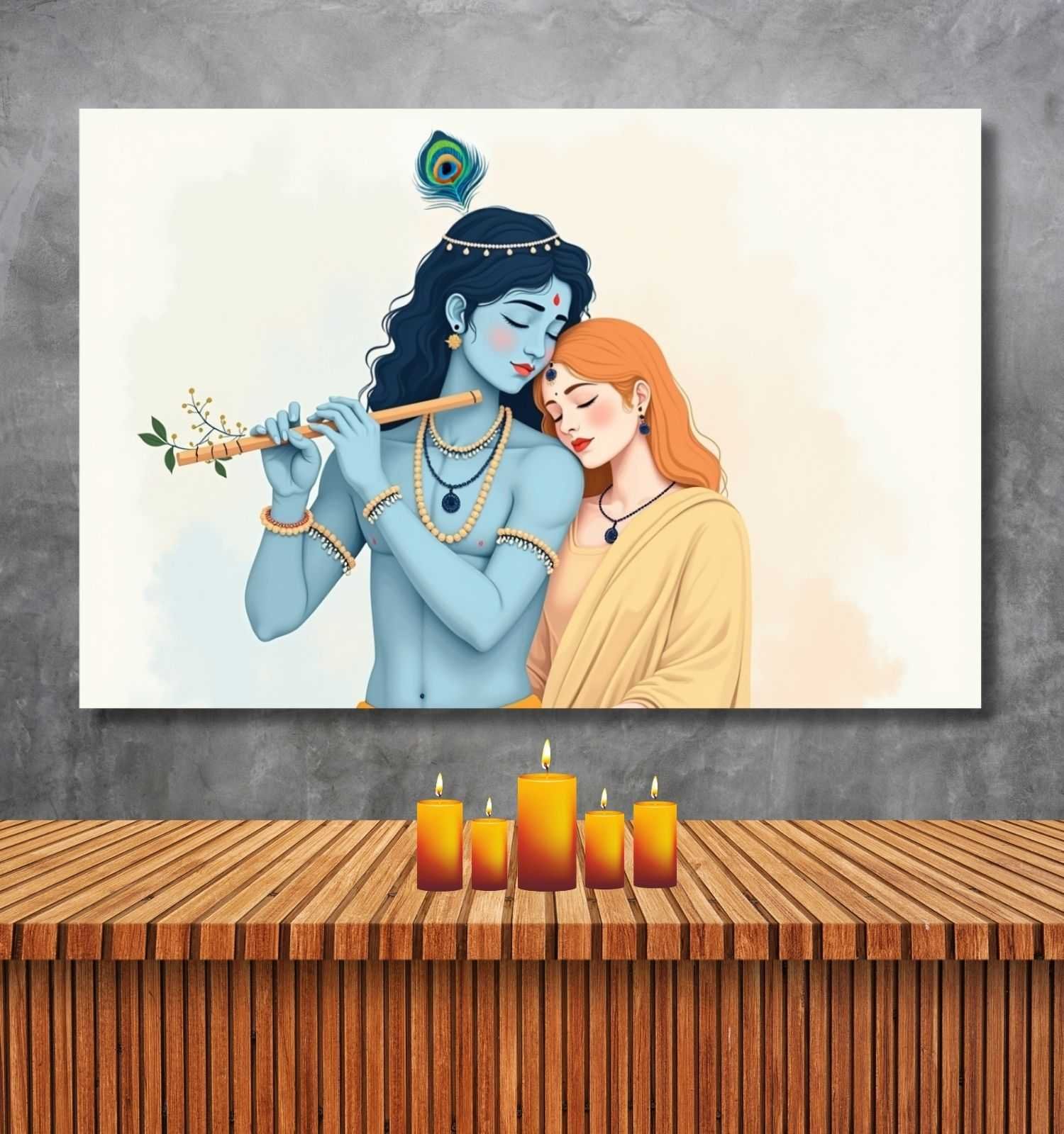 Radha Krishna Wall Painting