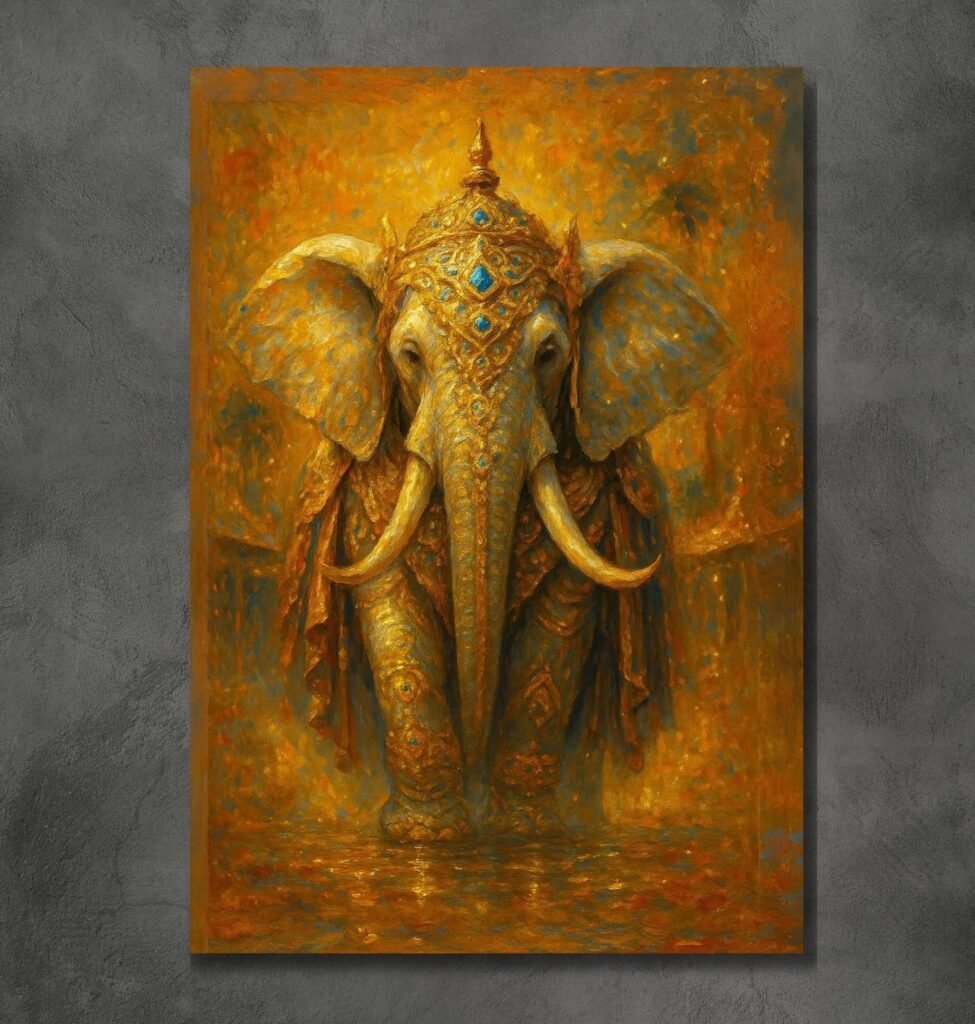Royal Elephant Canvas Painting1