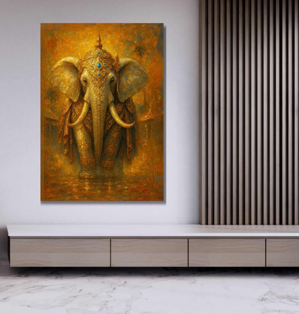 Royal Elephant Canvas Painting1