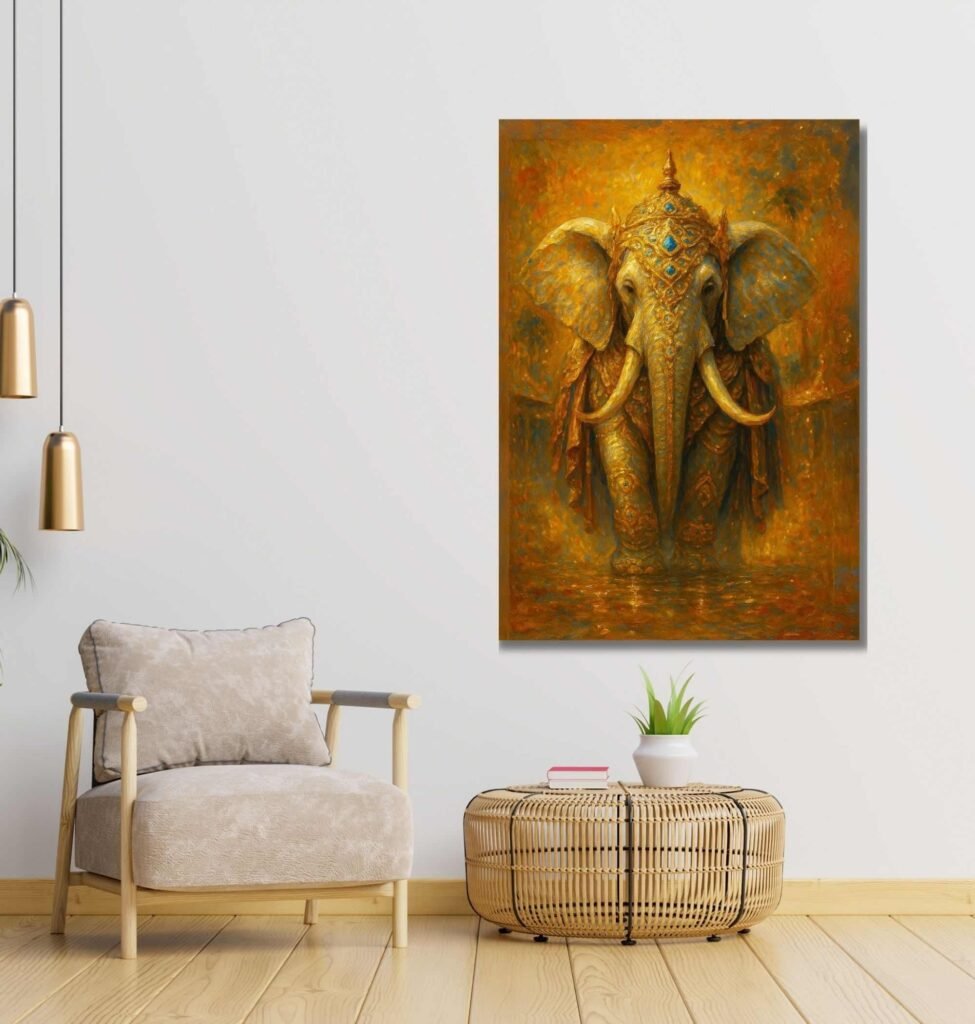 Royal Elephant Canvas Painting1