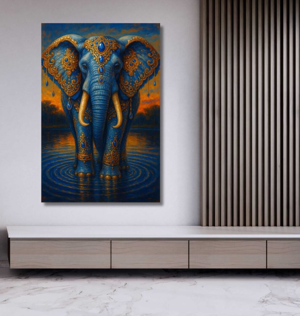 Royal Royal Elephant Painting for wall vastu2