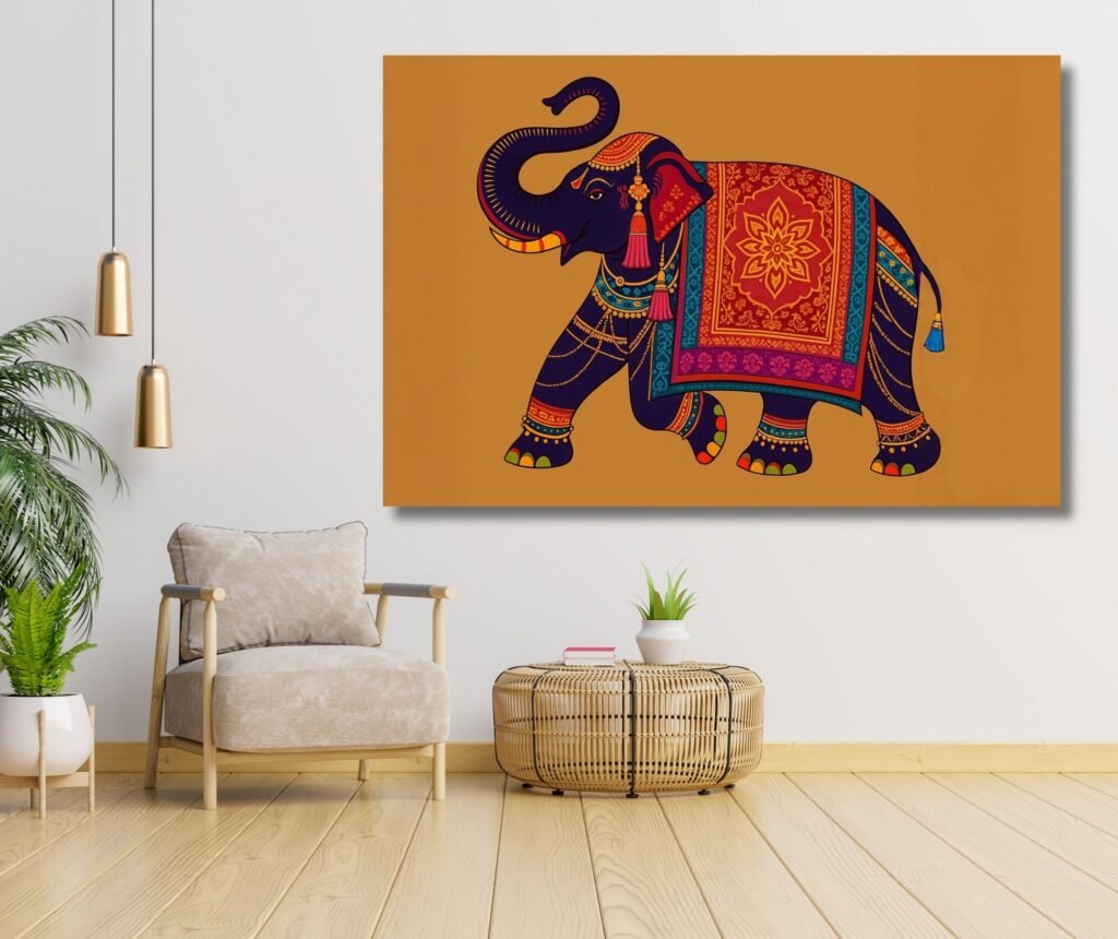 Royal elephant painting for wall vastu2