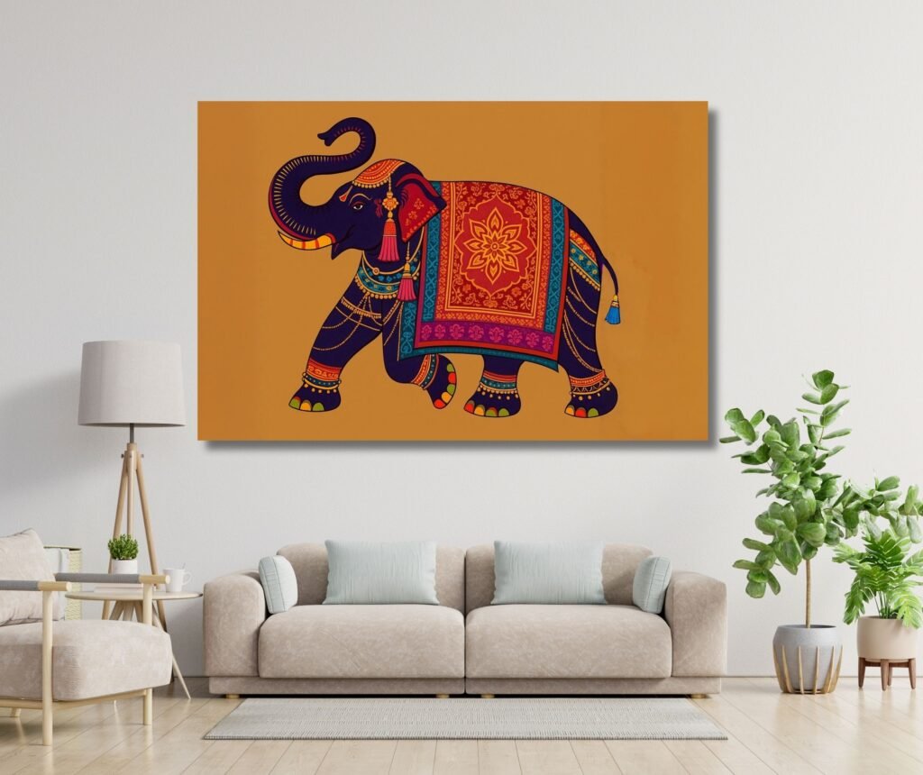Royal elephant painting for wall vastu2