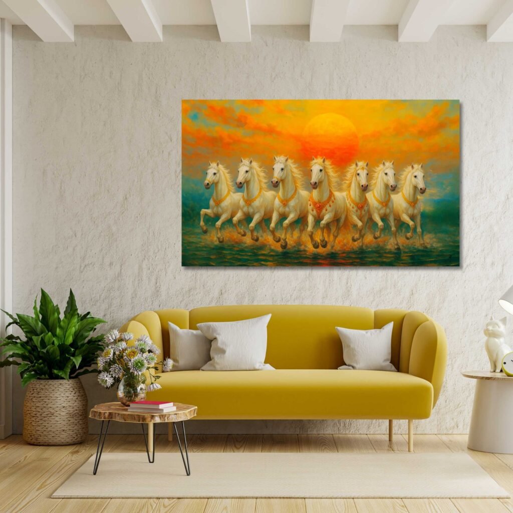 Running Horses Painting for vastu1