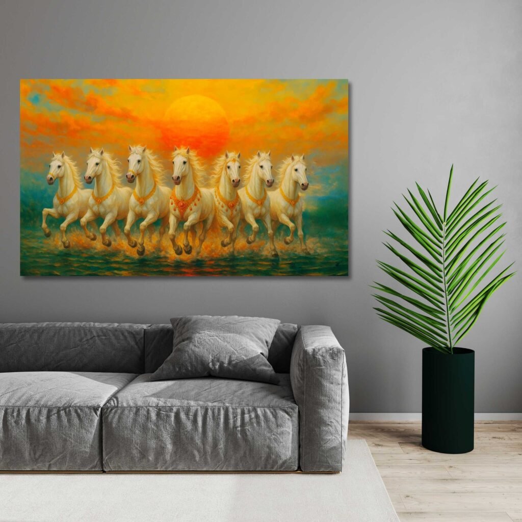 Running Horses Painting for vastu1