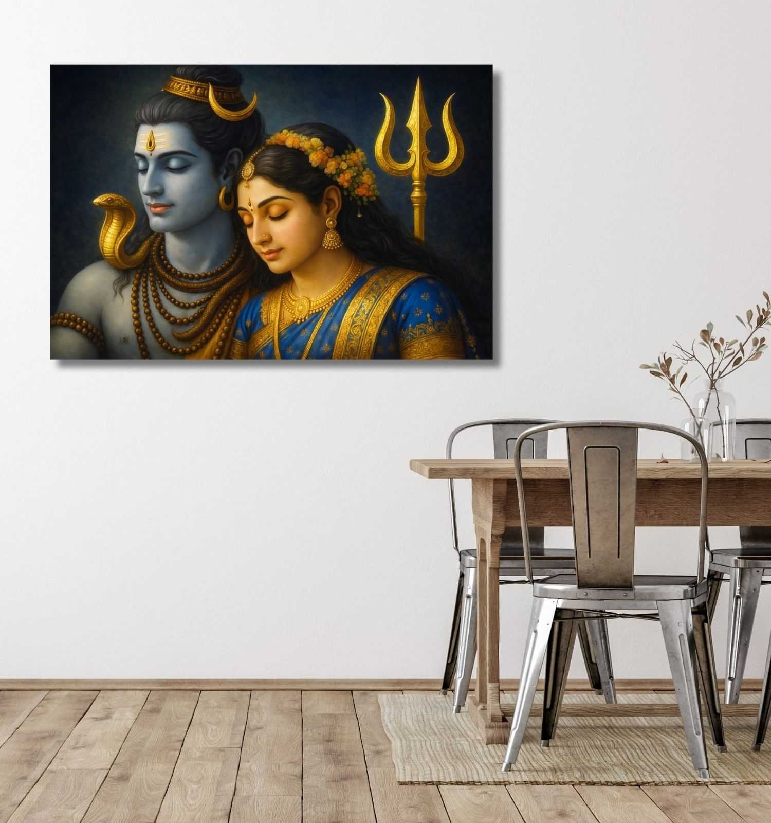 SHIVA PARVATI CANVAS PAINTING 1