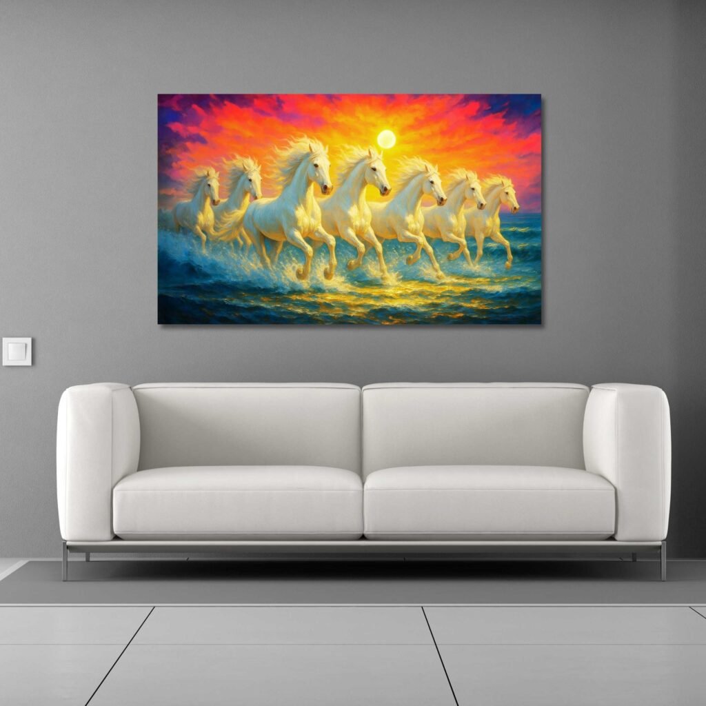 Seven Horses Vastu Painting Big Size1