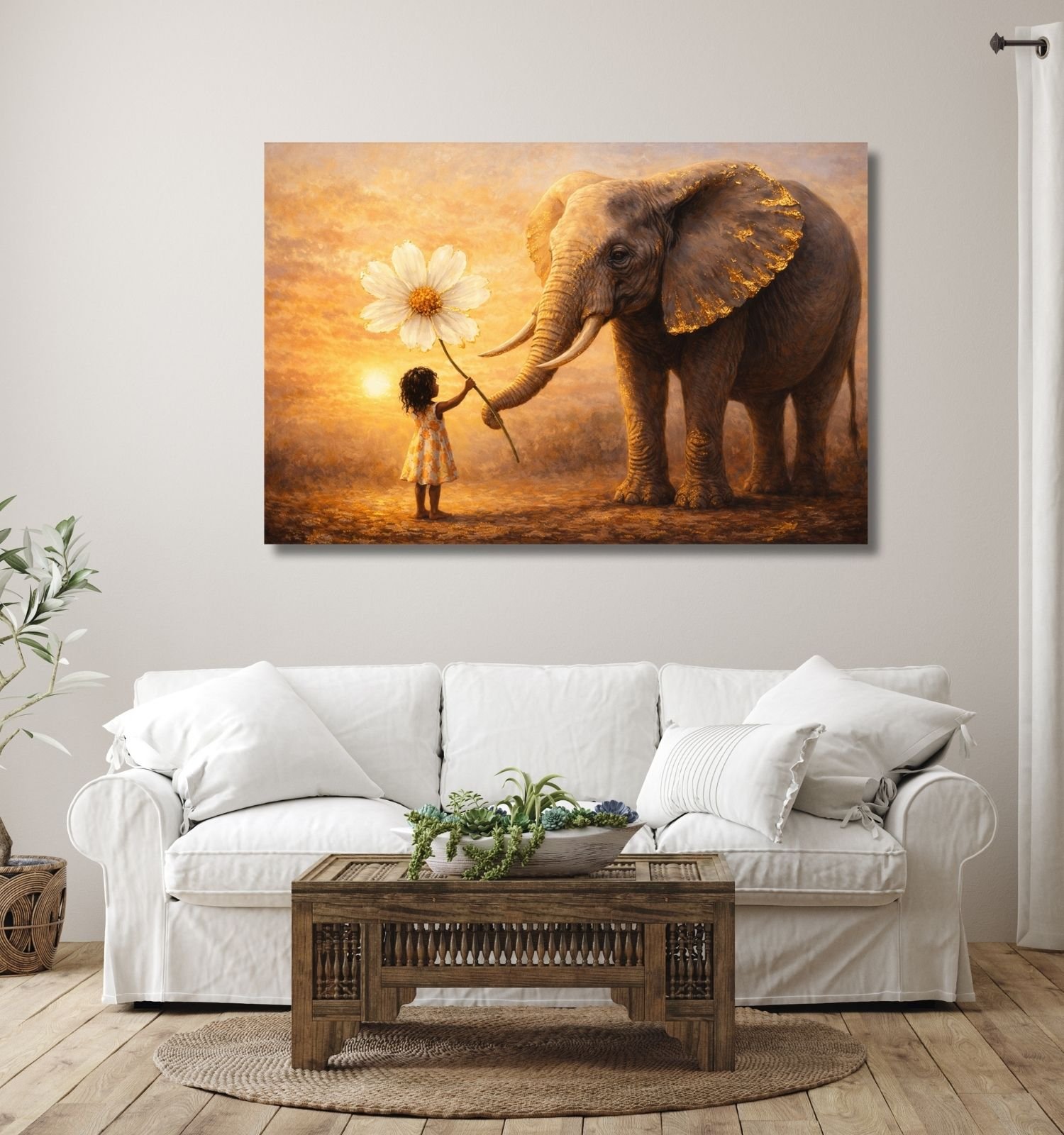 canvas elephant painting