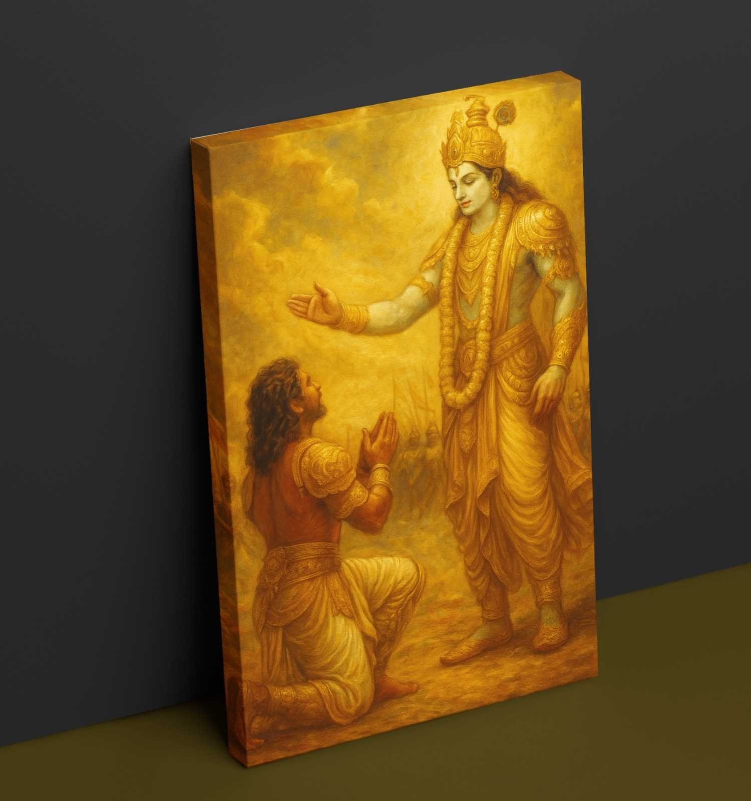 Krishna Arjun painting