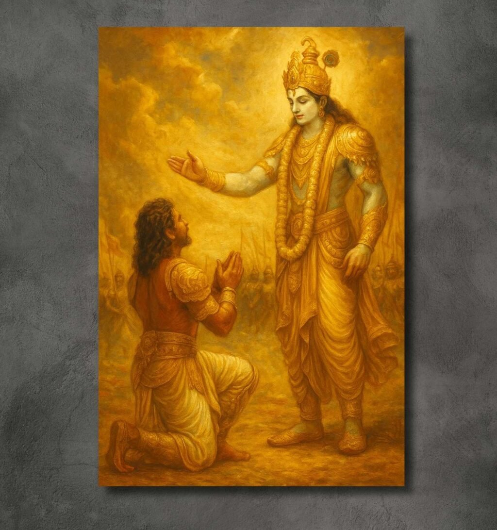 Krishna Arjun painting
