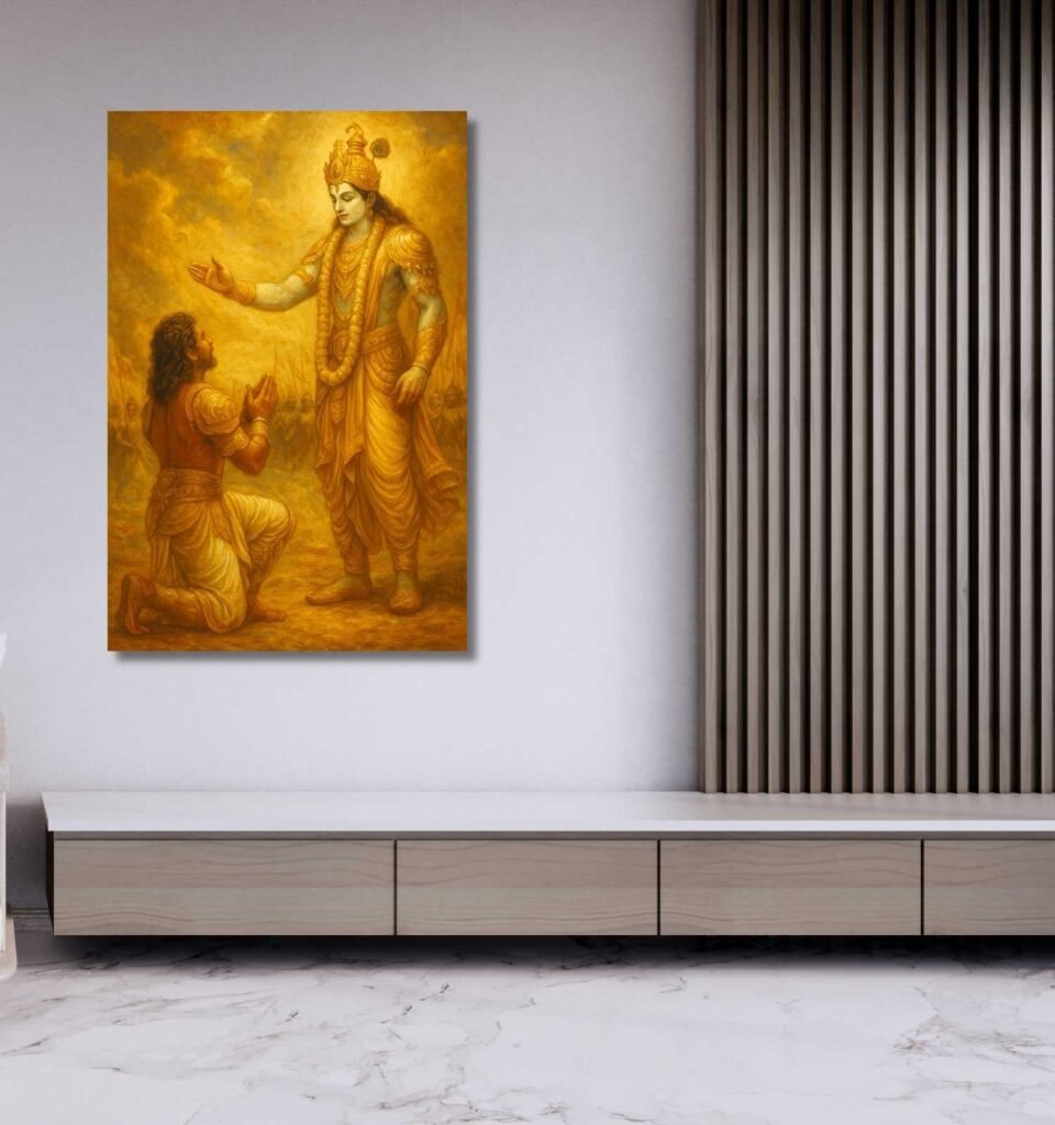 krishna arjun painting for home decor1