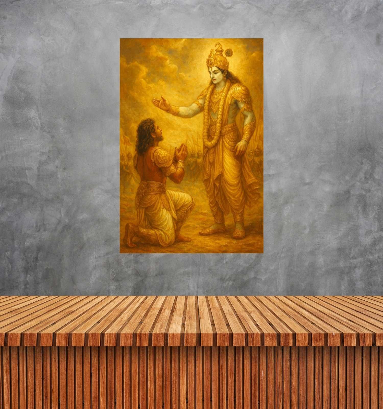 Krishna Arjun painting