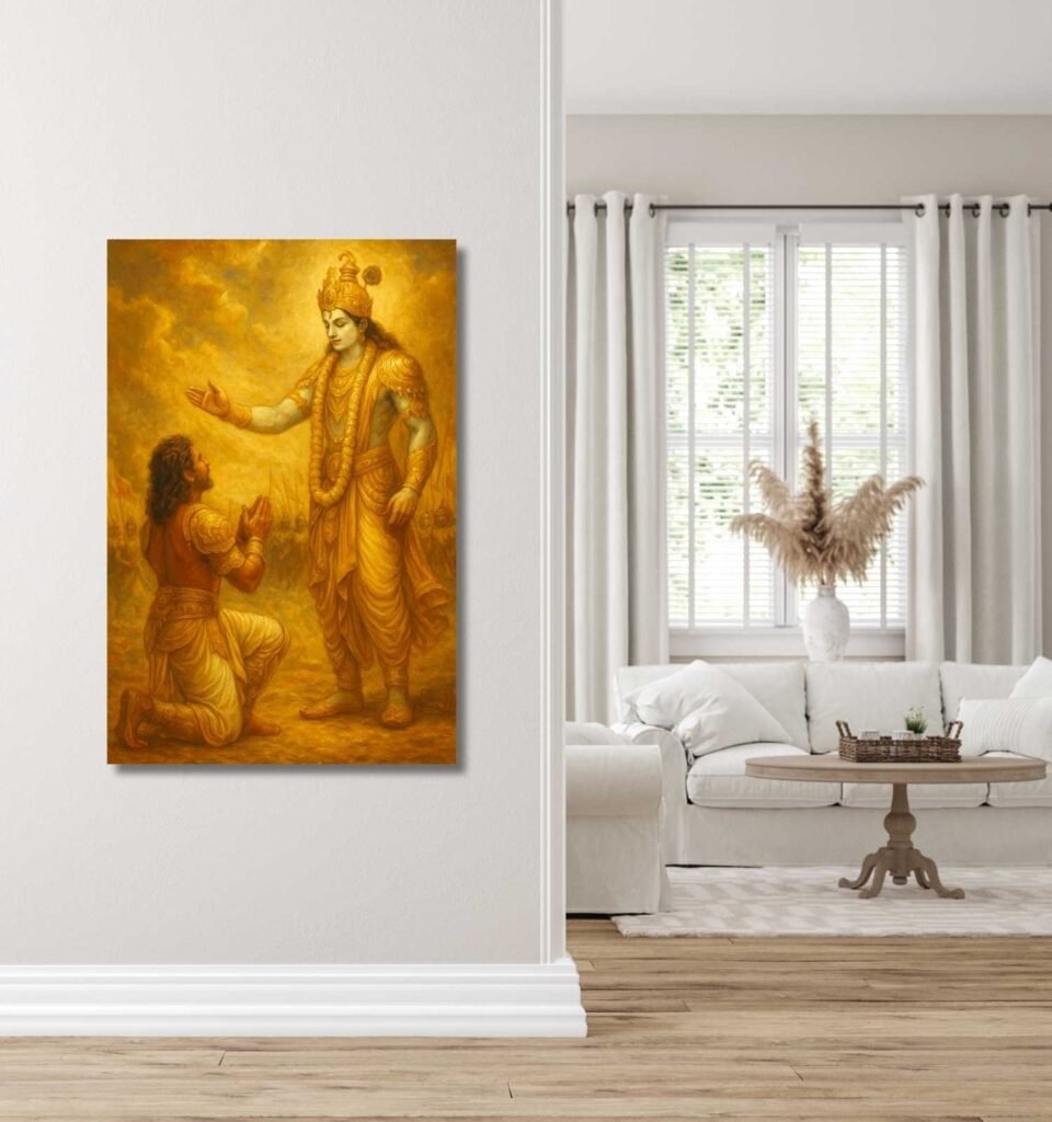 krishna arjun painting for home decor1