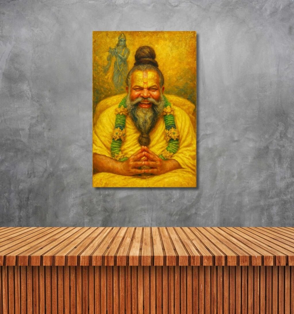 Premanand Ji Maharaj photo in painting form