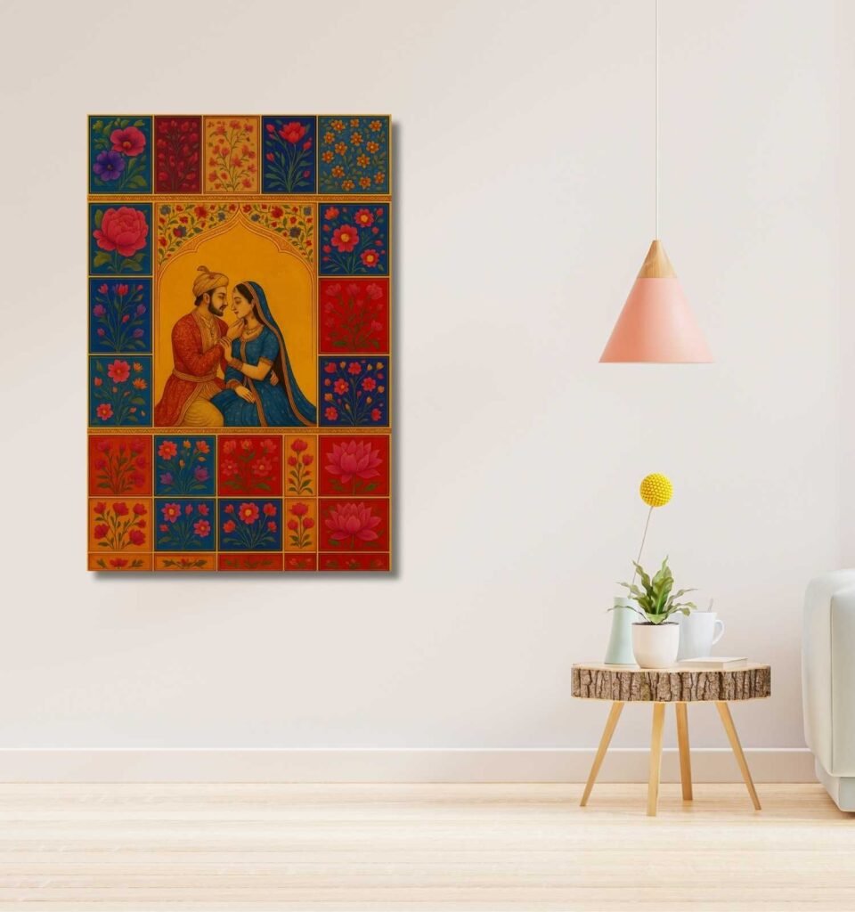 mughal king queen painting1