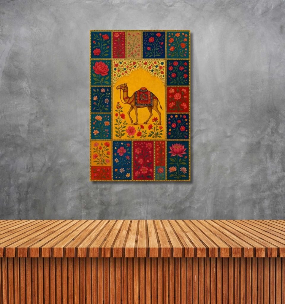 mughal royal camel painting 1